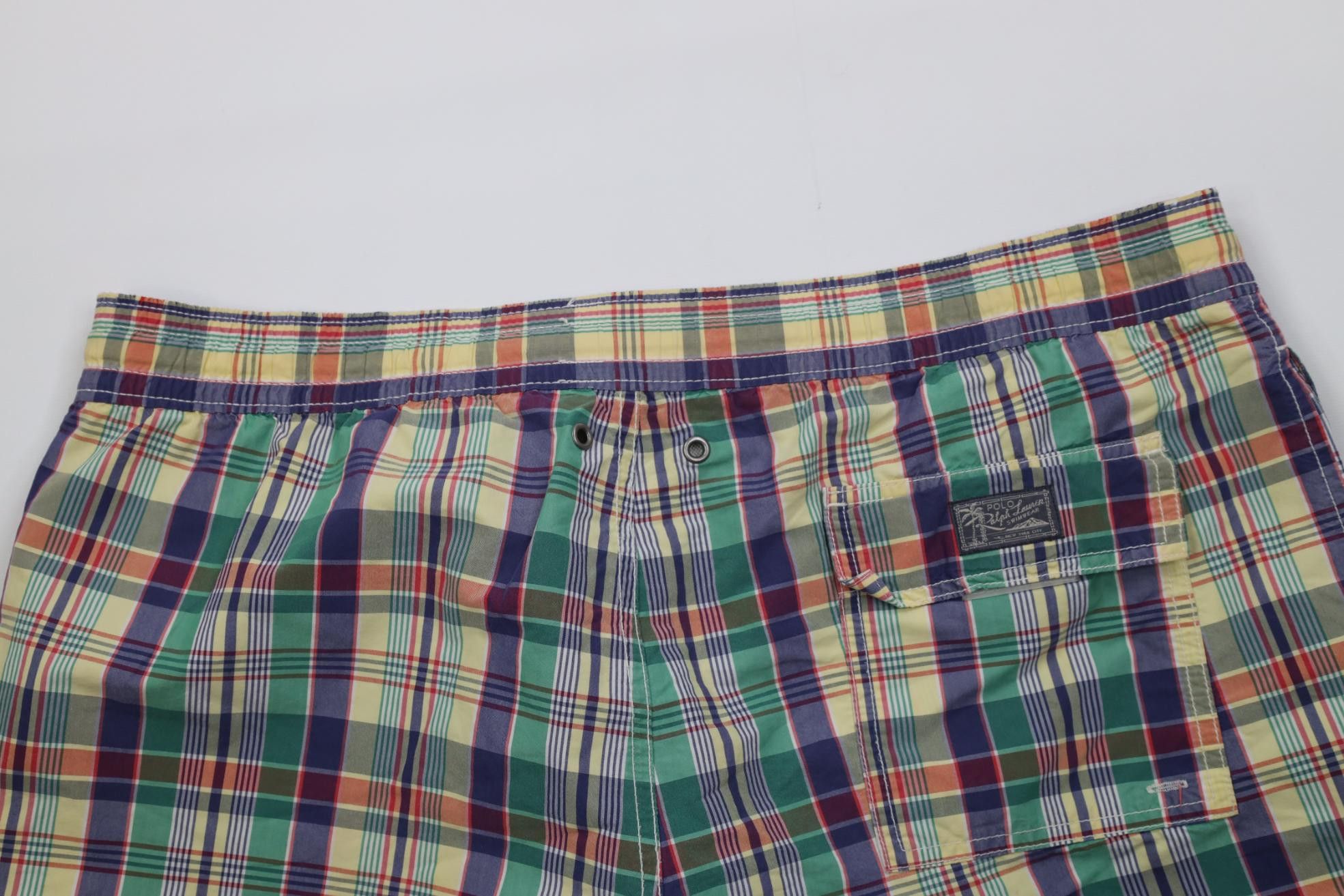 Polo Ralph Lauren Vintage 90s Y2K Ralph Lauren Madras Lined Shorts Swim Trunk Size US 34 / EU 50 - 12 Thumbnail