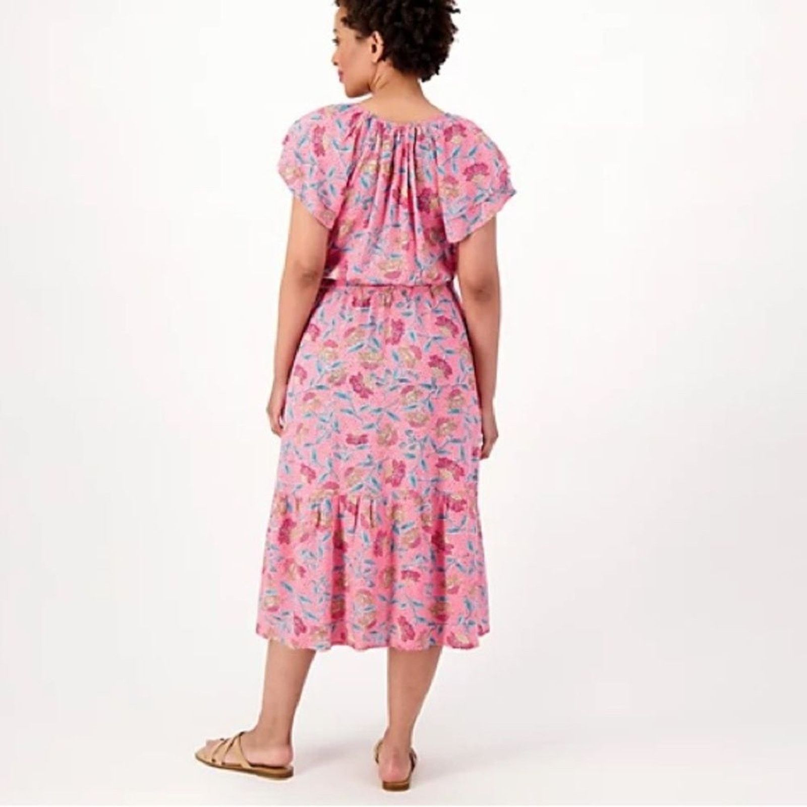 DressCamp Destination 365 Midi Dress with Smocking sz XL NEW # G564 Size XL / US 12-14 / IT 48-50 - 2 Thumbnail