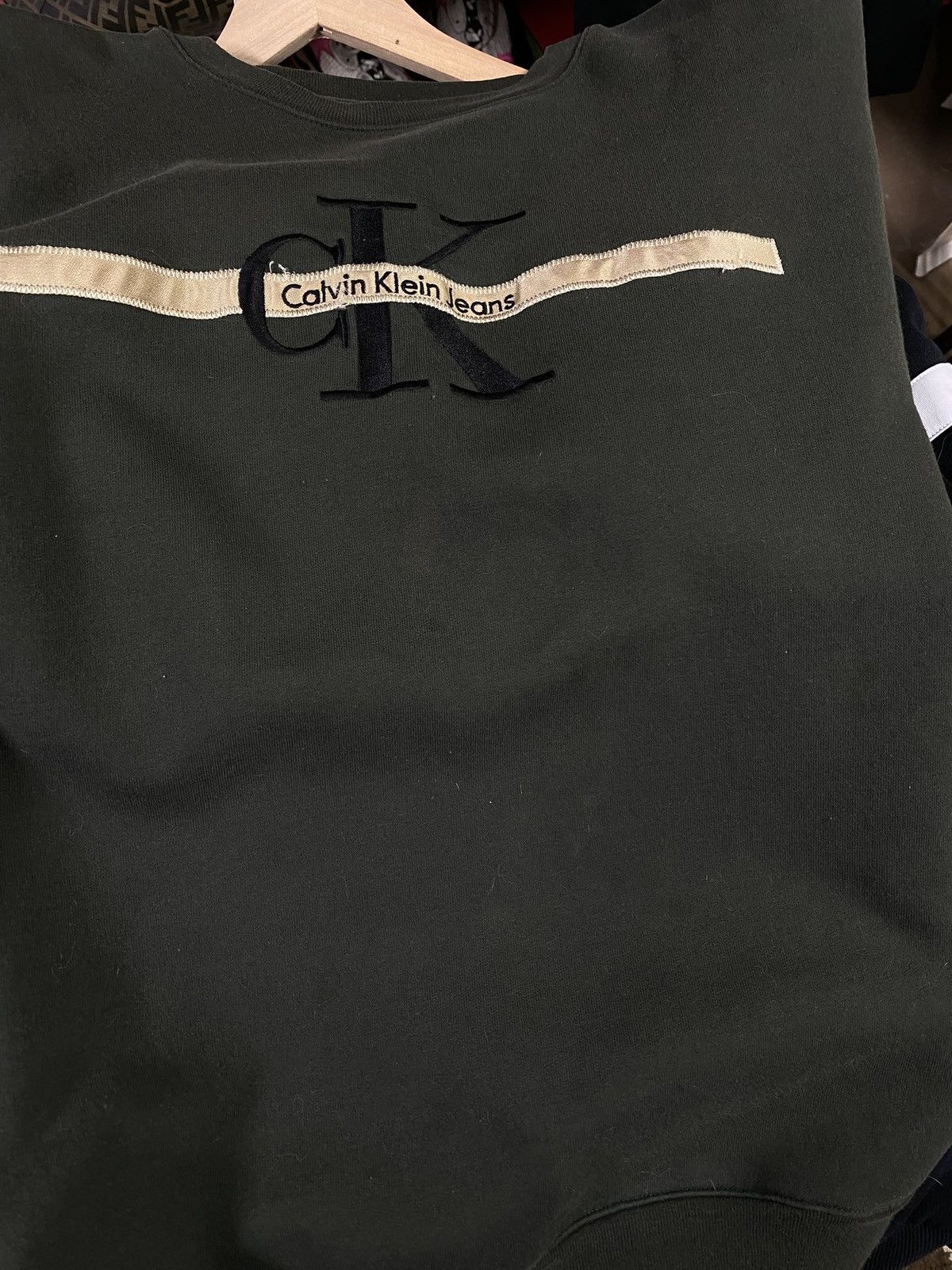 Calvin Klein × Vintage Vintage Calvin Klein Green Mens Crewneck XLarge Size US XL / EU 56 / 4 - 5 Thumbnail