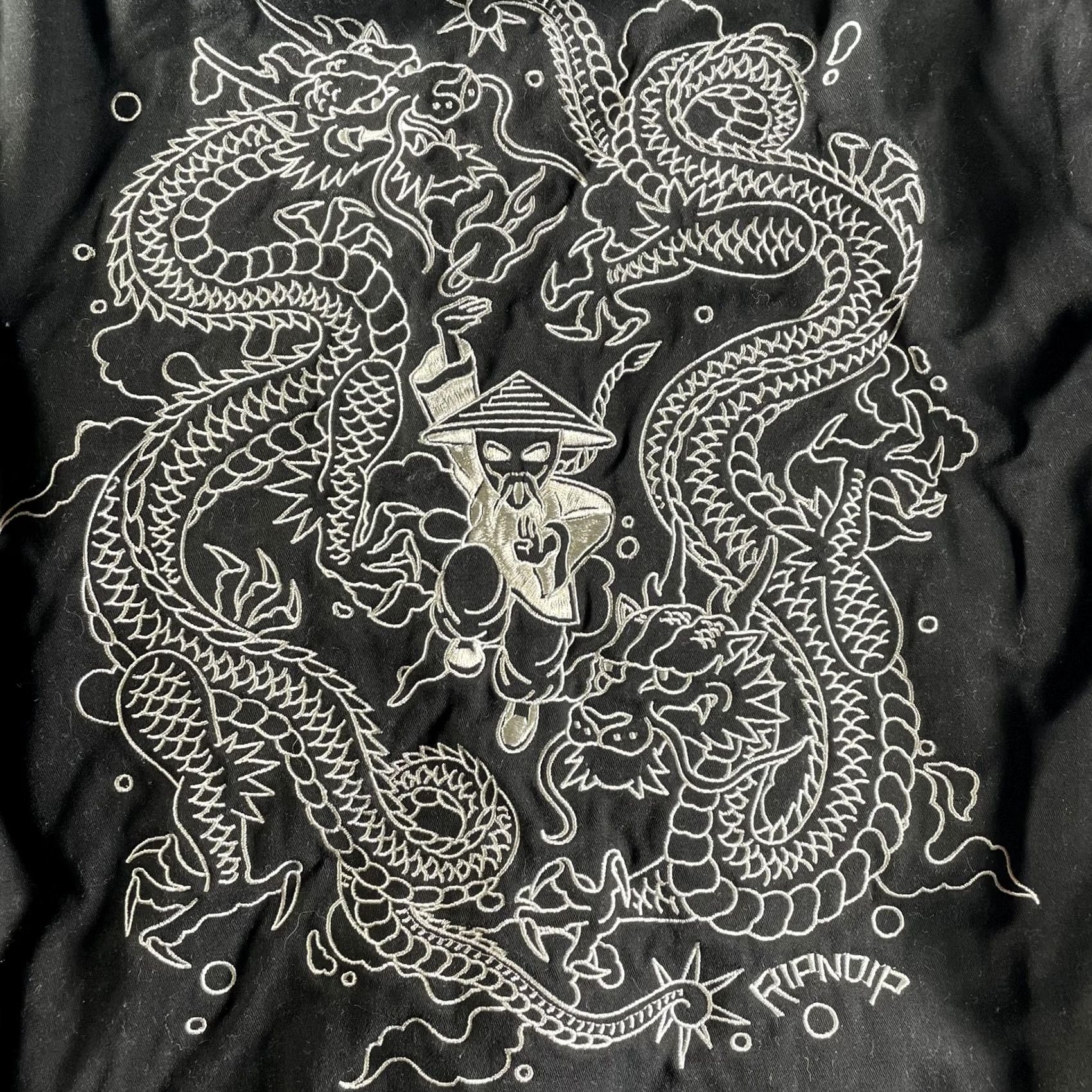 RIPNDIP RIPNDIP Jacket Mens Small Black Dragon Graphic Cartoon Bomber Button shacket Size US S / EU 44-46 / 1 - 2 Thumbnail
