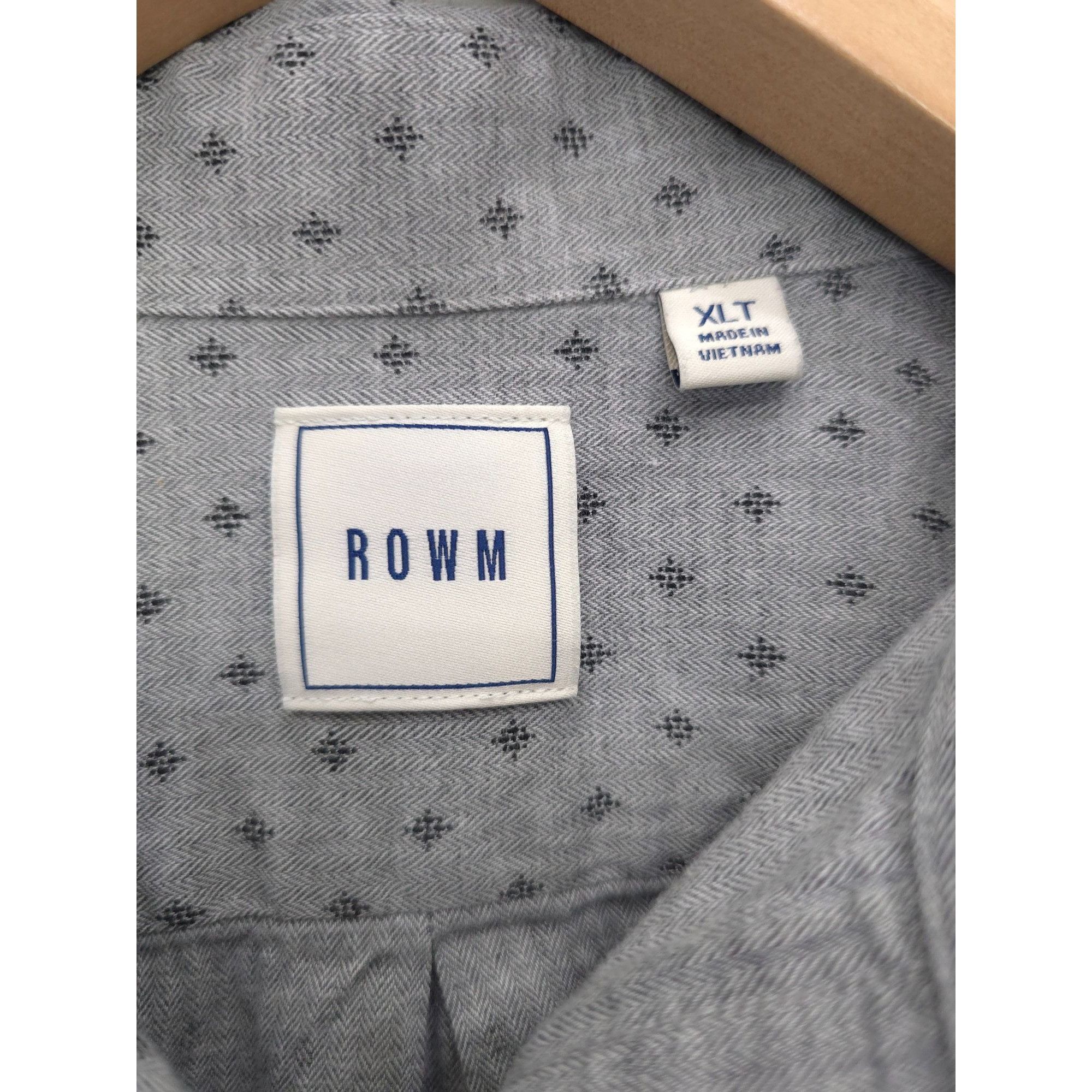 Other Rowm Mens XLT Light Blue/Grey Long Sleeve Button-Down Shirt Size US XL / EU 56 / 4 - 2 Thumbnail