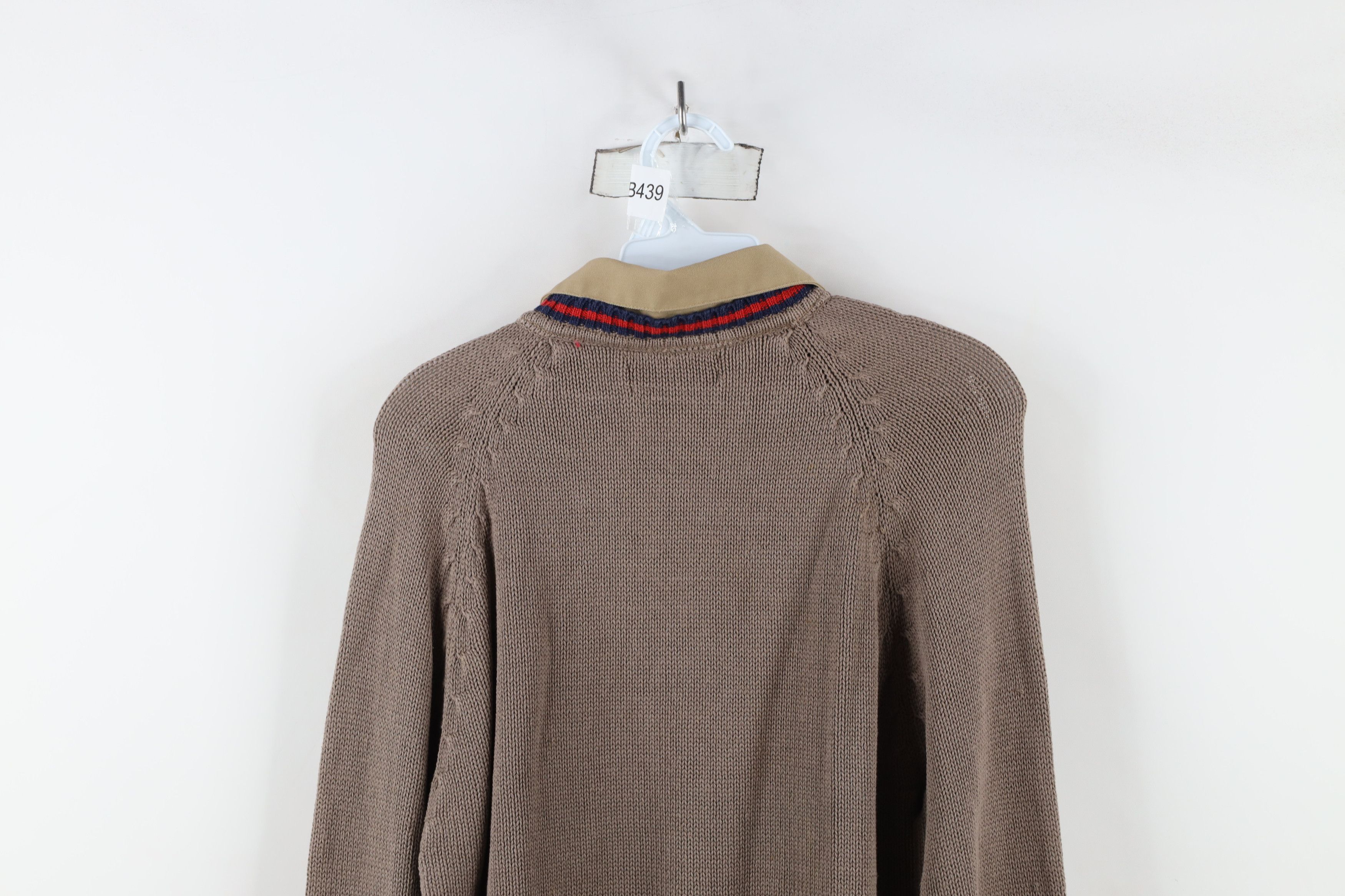 Vintage Vintage 90s Streetwear Striped Knit Collared Sweater Size US M / EU 48-50 / 2 - 14 Thumbnail