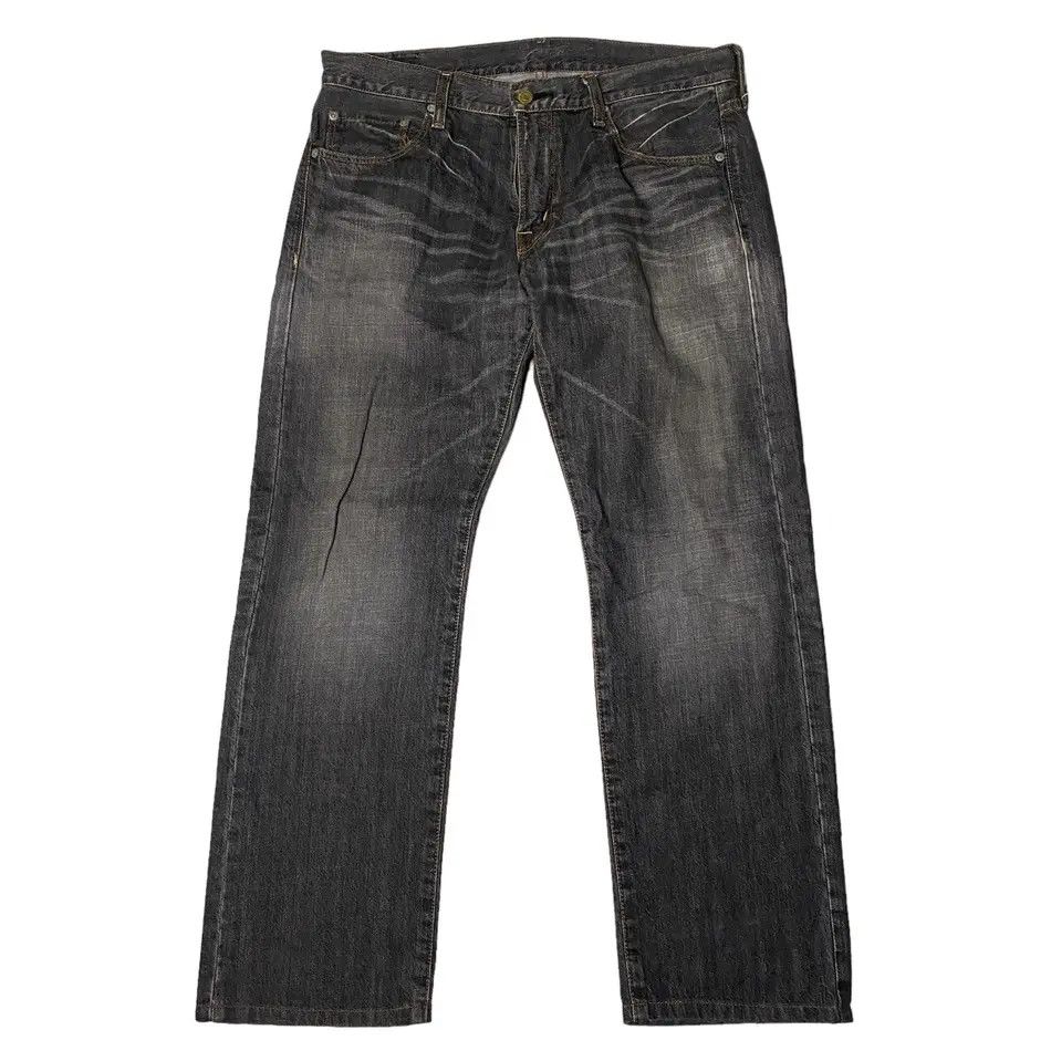 Japanese Brand 2000's CrackEvo Flared Seawash Straight Cut Denim Size US 34 / EU 50 - 1 Thumbnail