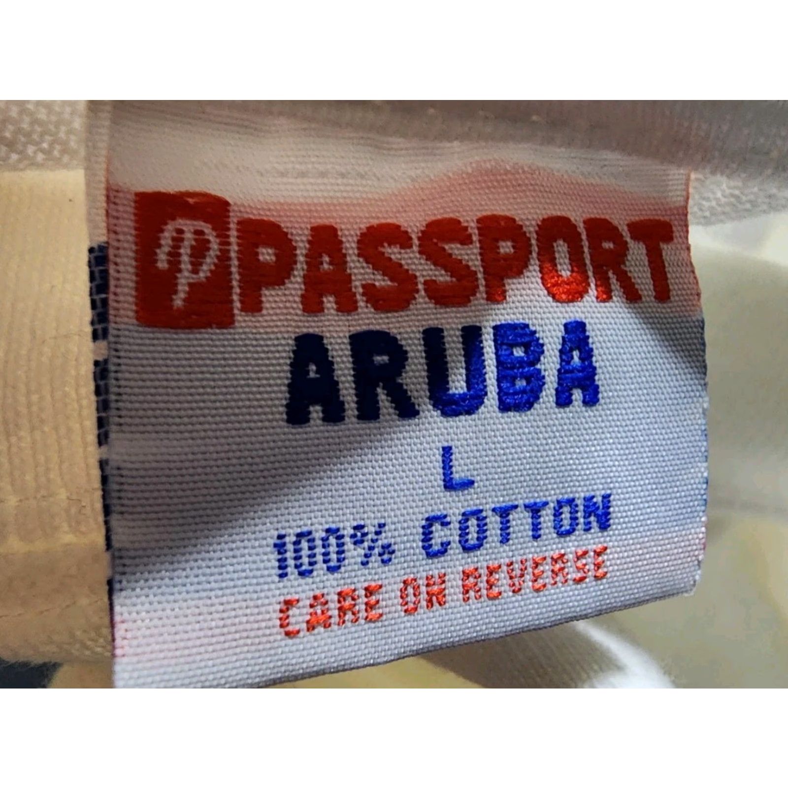 Paradise VINTAGE Aruba Island Paradise Travel Map T Shirt Mens L White 90s Hippie Graphic Tee Size US L / EU 52-54 / 3 - 5 Thumbnail