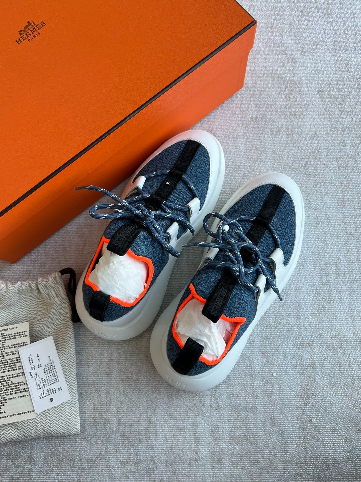 Hermes Hermes Colorblock Sneakers Size US 4.5 / IT 34.5 - 1 Thumbnail