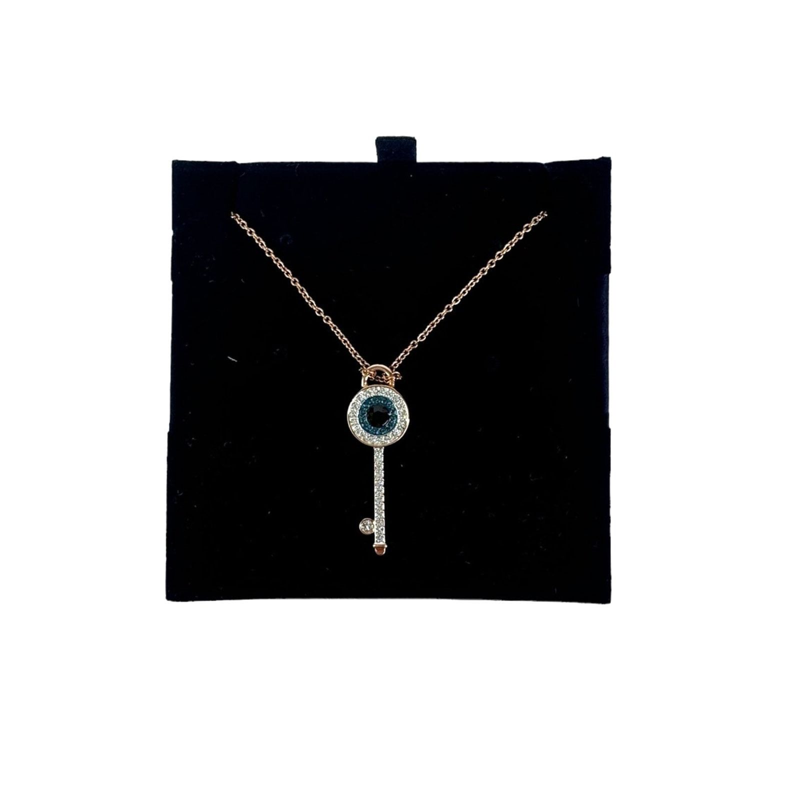 Swarovski Swarovski Symbolic pendant Evil eye and key, Blue, Rose Size ONE SIZE - 3 Thumbnail