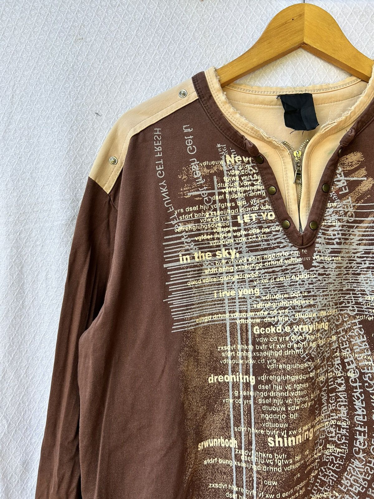 If Six Was Nine 💸BINDINGOFFER💸Double layers poem style halfzip longsleeve Size US L / EU 52-54 / 3 - 4 Thumbnail
