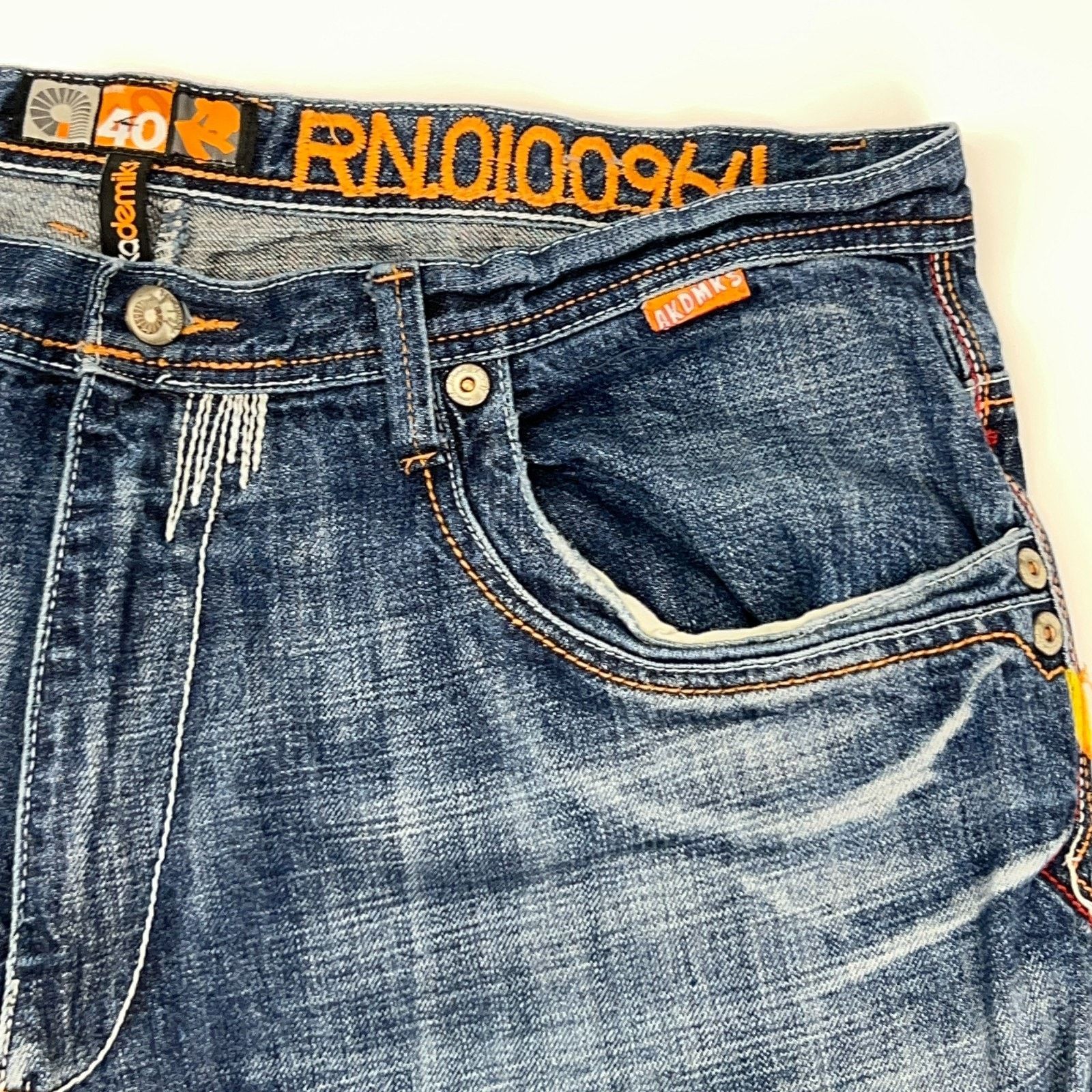 Akademiks Vintage Y2Ks Akademiks Jeans Blue Denim Hip Hop Rap 40 Size US 40 / EU 56 - 11 Thumbnail