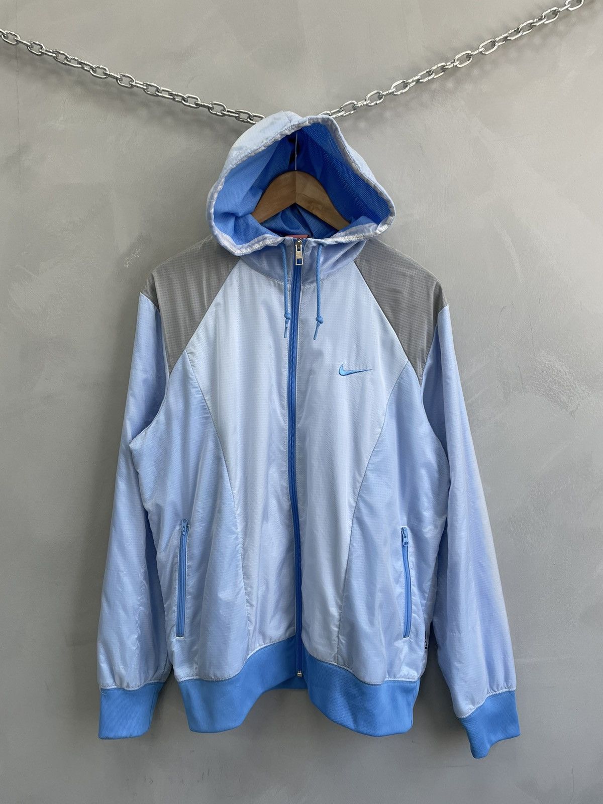 Nike Athletic nike retro nylon drill TN jacket hoodie y2k Size US L / EU 52-54 / 3 - 1 Thumbnail