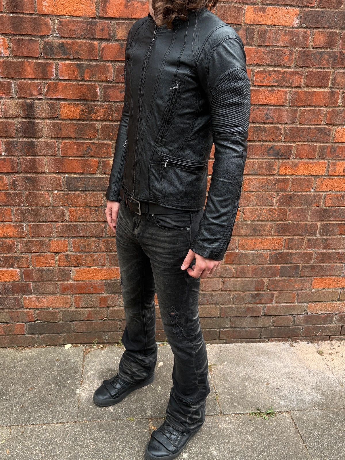 GOA Goa buffalo leather multizip biker motorcycle jacket Size US S / EU 44-46 / 1 - 8 Thumbnail