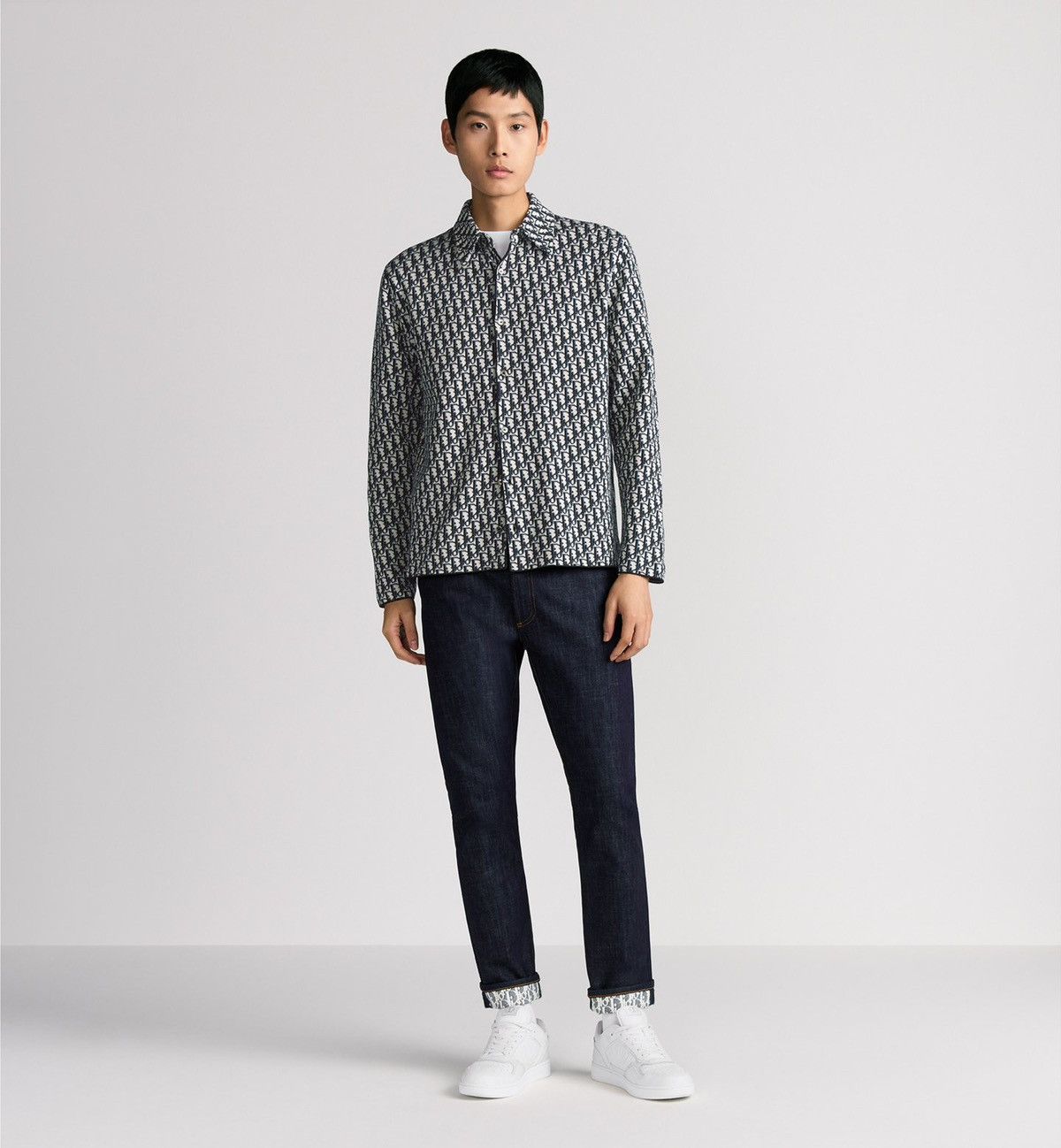 Dior Dior Oblique Overshirt Navy Blue Cotton Jacquard Size US L / EU 52-54 / 3 - 10 Thumbnail
