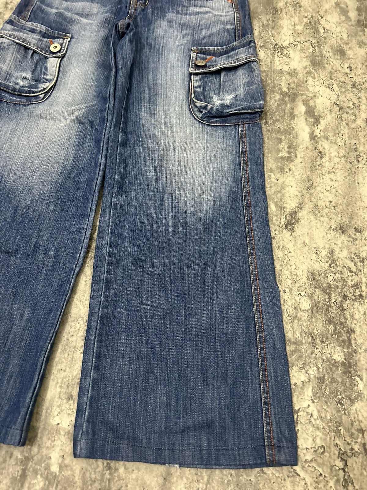 Hysteric Glamour × Japanese Brand × Seditionaries Maro Cate Cargo Baggy Distressed Jeans Size US 30 / EU 46 - 6 Thumbnail