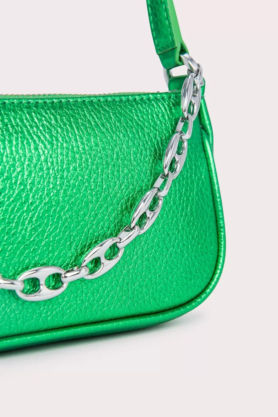 By Far o1mle1224 Size : OS/Metallic Grain Leather Mini Bag in Green Size ONE SIZE - 3 Thumbnail