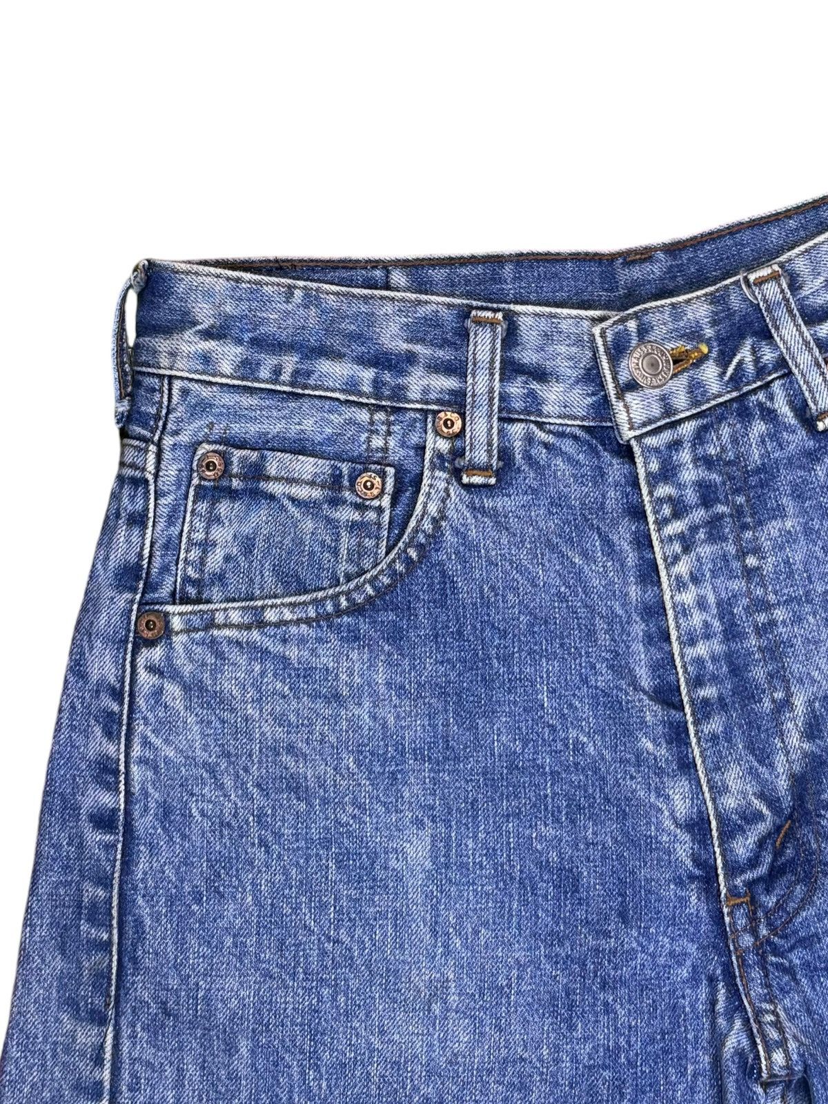 Levi's Vintage 90s Levis 502xx Big E Selvedge Jean Shorts Size 28" / US 6 / IT 42 - 5 Thumbnail