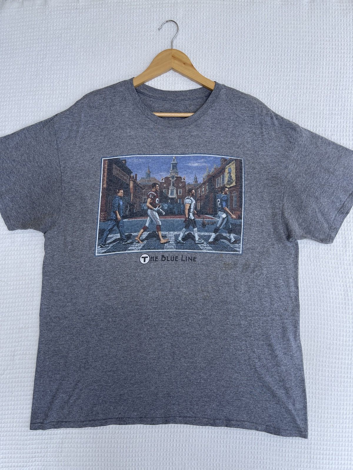 Other Last Drop🔥Rare🔥The Blue Line Graphic T-Shirt Size US XL / EU 56 / 4 - 8 Thumbnail