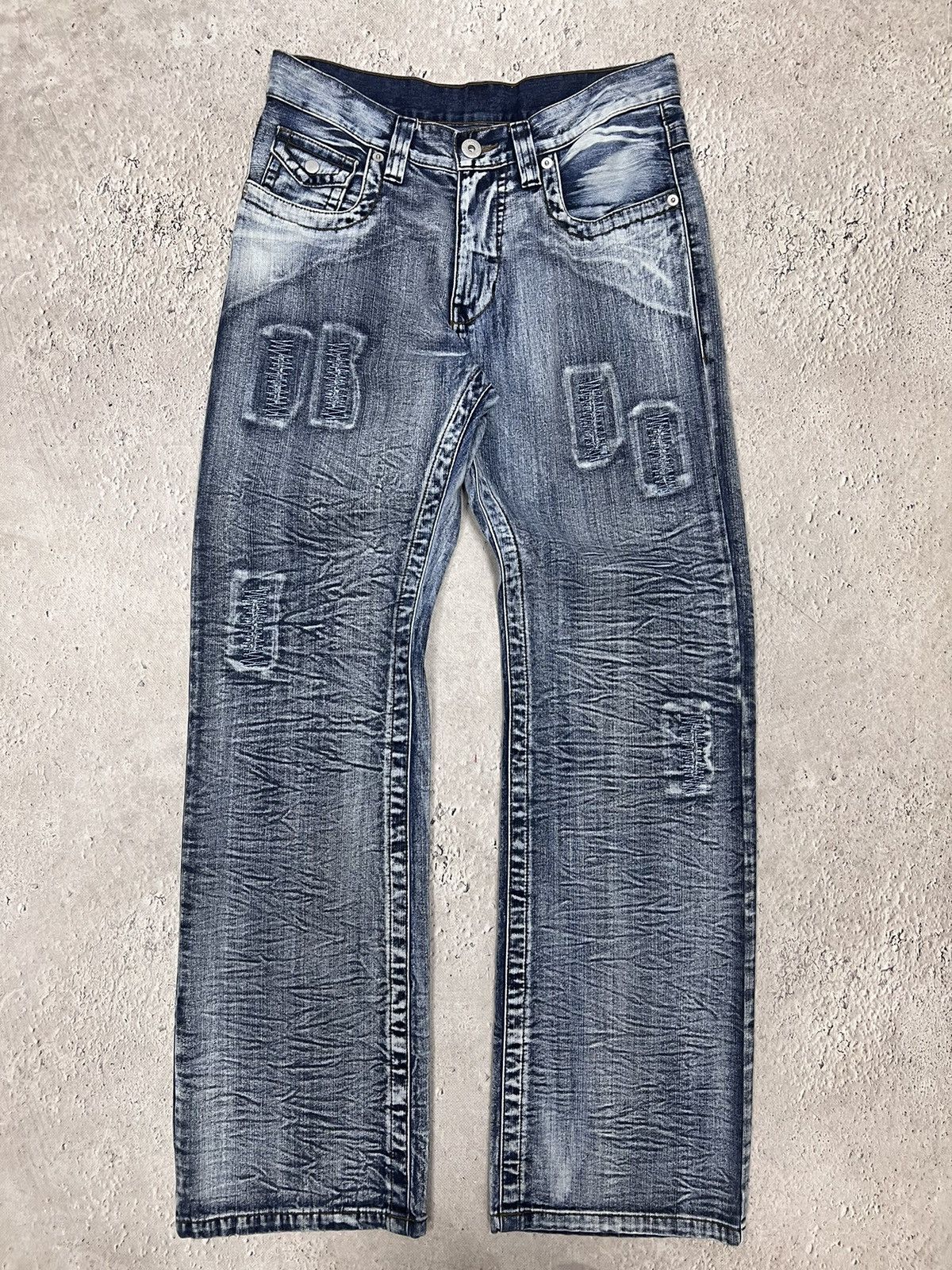 Jean Paul Gaultier VTG 00s JPG style Japanese Distressed Cargo pants jeans Size US 32 / EU 48 - 2 Thumbnail