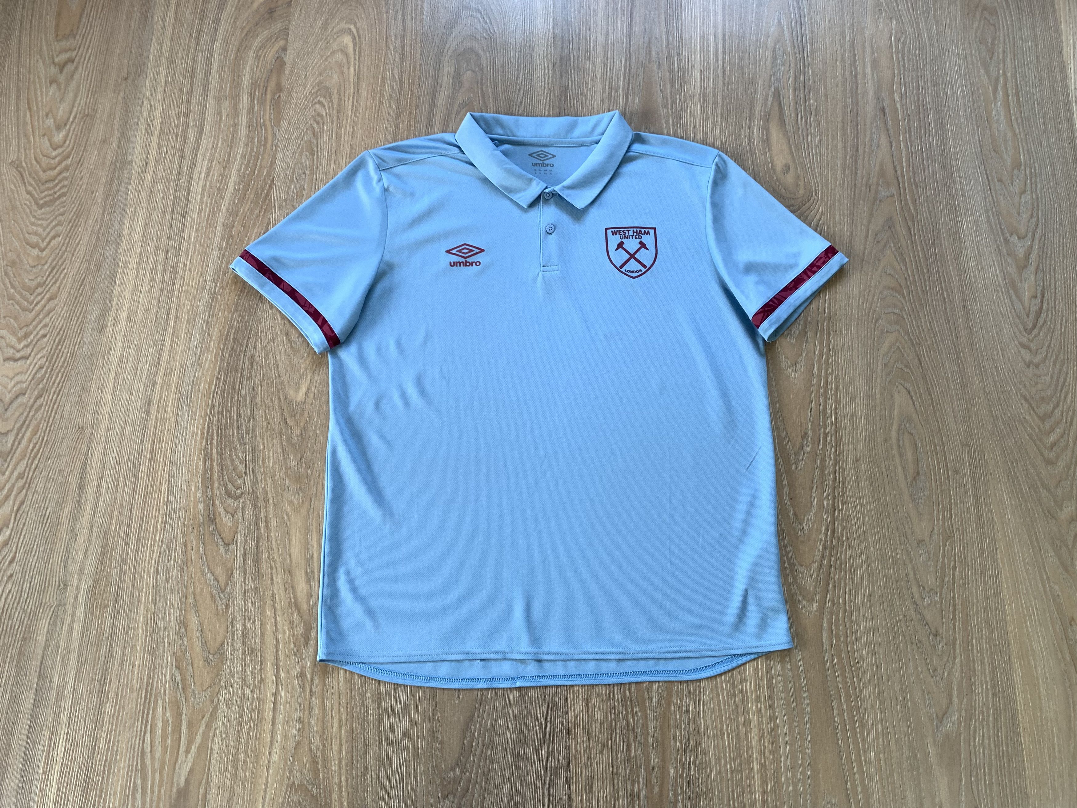 Umbro Umbro West Ham United FC Printed Polo T-Shirt Size US XL / EU 56 / 4 - 1 Thumbnail