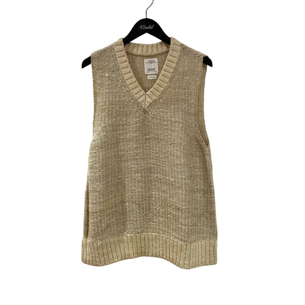 Visvim silk linen mixed knit vest 0120105012001