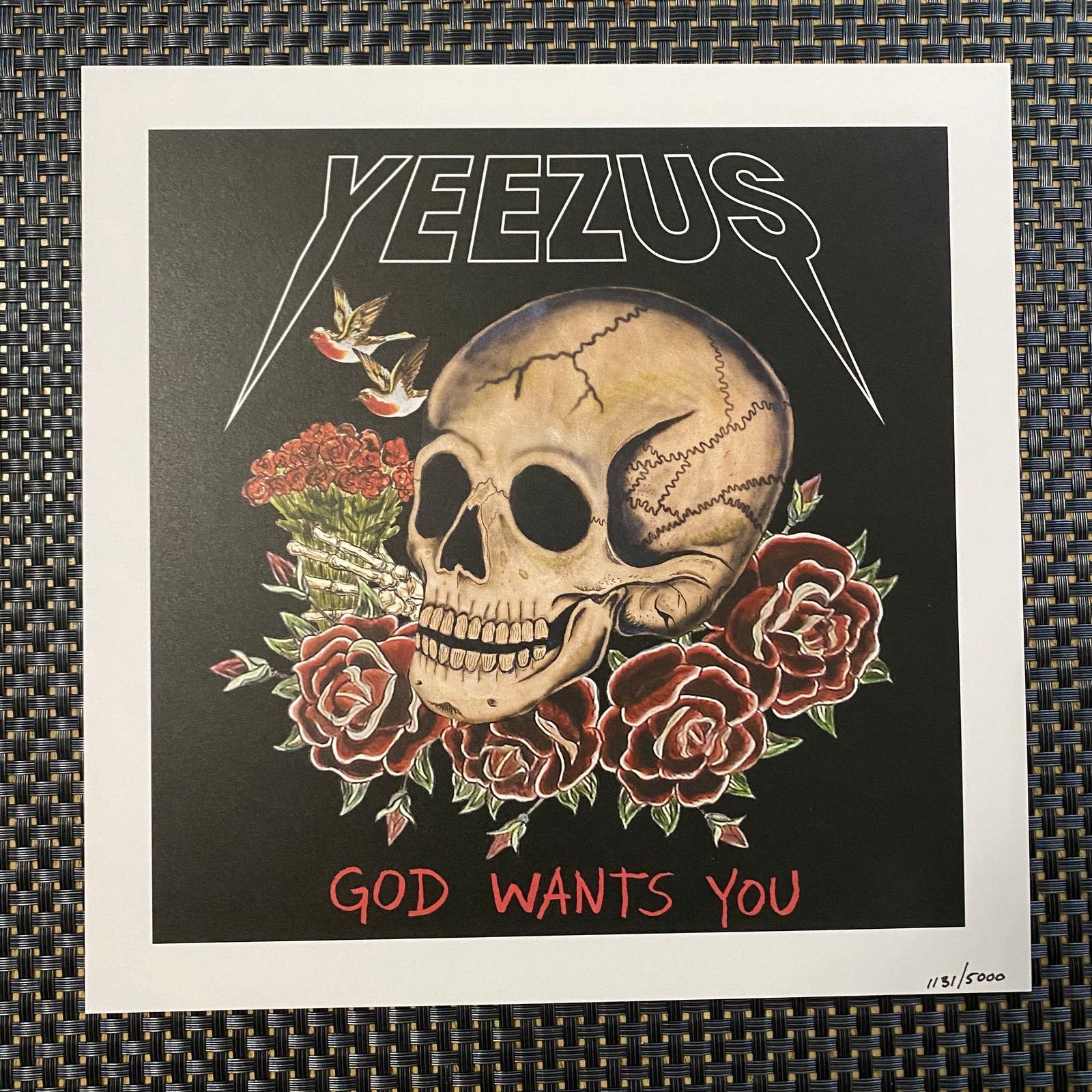 Kanye good West Wes Lang Yeezus Tour Merch VIP 10x10 Lithograph Poster 1131/5000