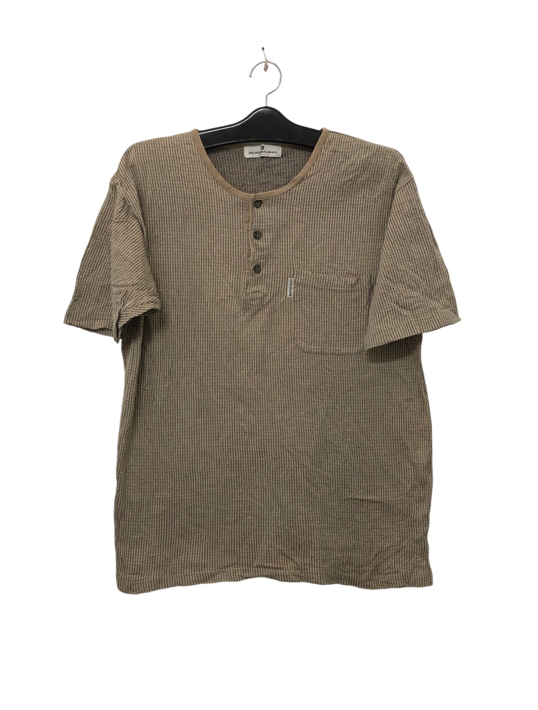Designer × Pierre Balmain × Vintage Vintage Pierre Balmain Men Pocket Tees Size US L / EU 52-54 / 3 - 1 Thumbnail