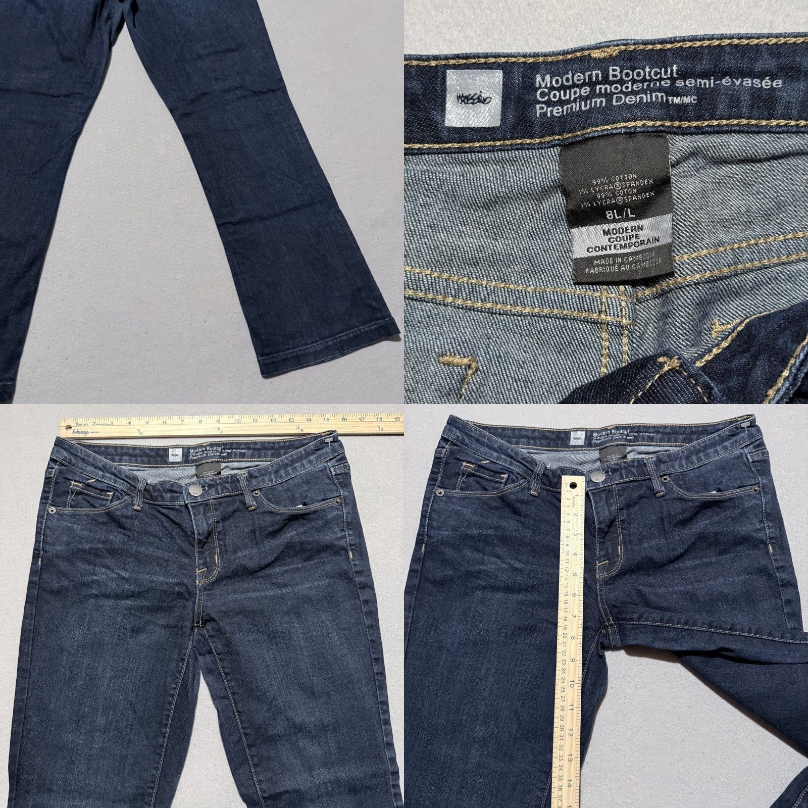 Mossimo Mossimo Jeans Bootcut Women Blue Low Rise Stretch 8L Denim Modern Premium 90s Retro Size 30" / US 8 / IT 44 - 8 Thumbnail