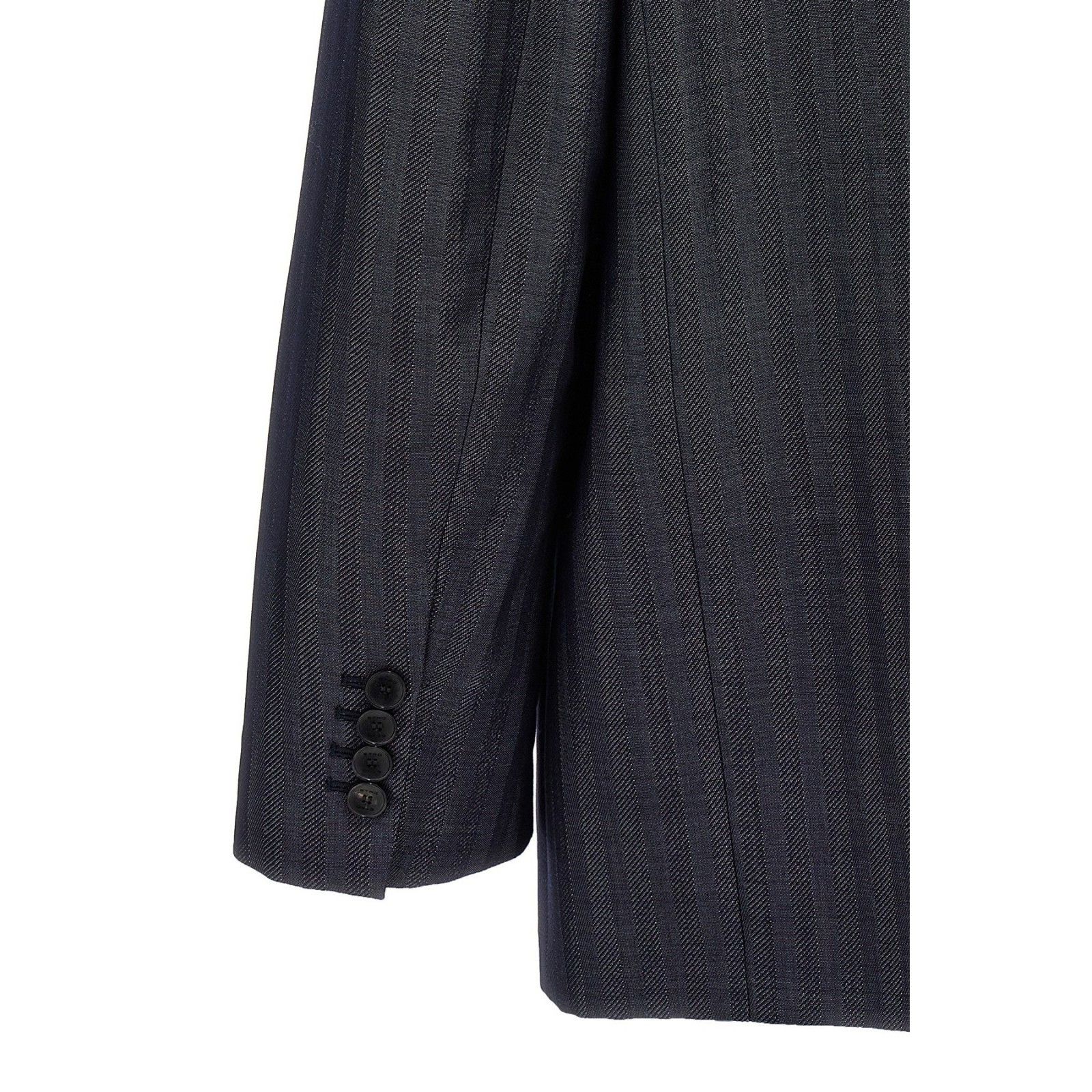 Etro ETRO Pegaso Single Breasted Blue Striped Wool Blazer New & A Size XS / US 0-2 / IT 36-38 - 4 Thumbnail