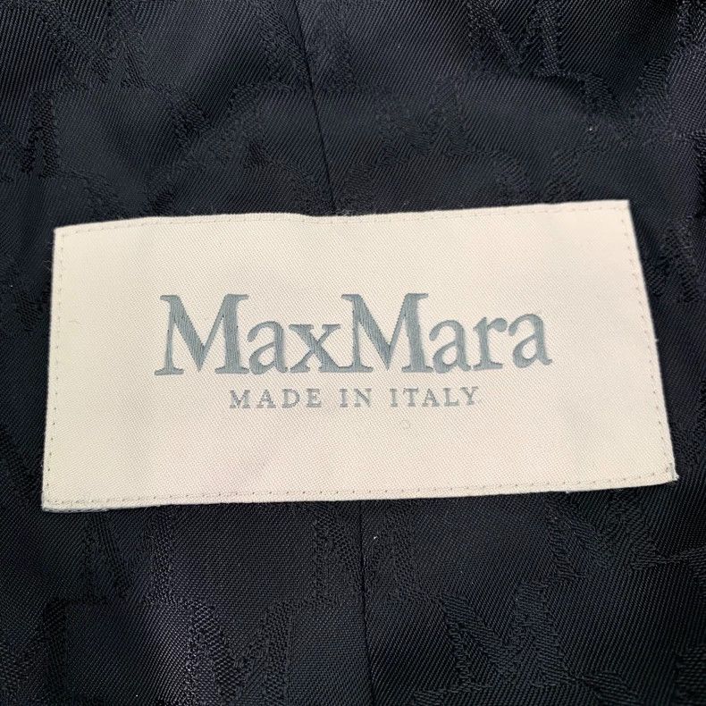 Max Mara Max Mara 101801 Black Lapel Double Breasted Belt Coat Size XS / US 0-2 / IT 36-38 - 6 Thumbnail