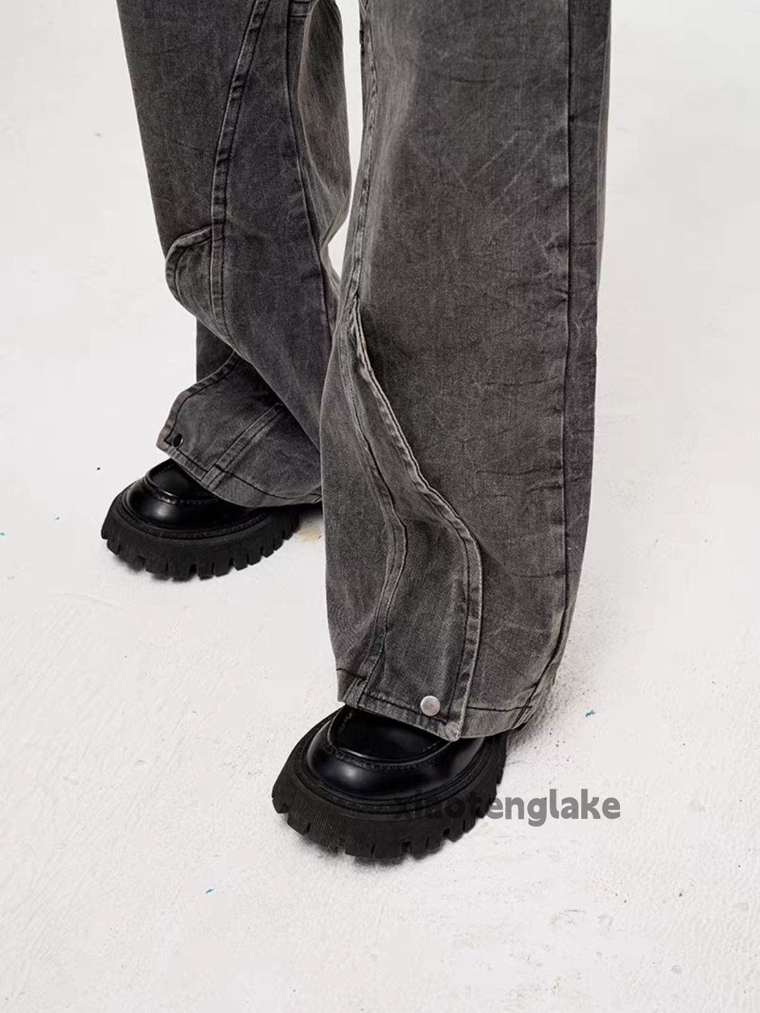 Jean xtl washed faded loose baggy skate hiphop cargo jeans Size US 28 / EU 44 - 6 Thumbnail