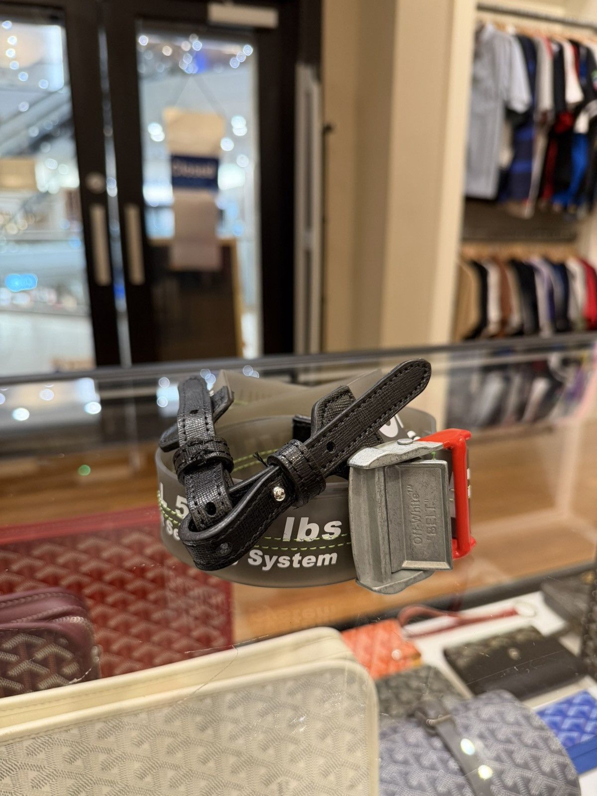 Off-White Off-White Industrial Rubber Strap Belt w Leather - Clear Size ONE SIZE - 1 Thumbnail
