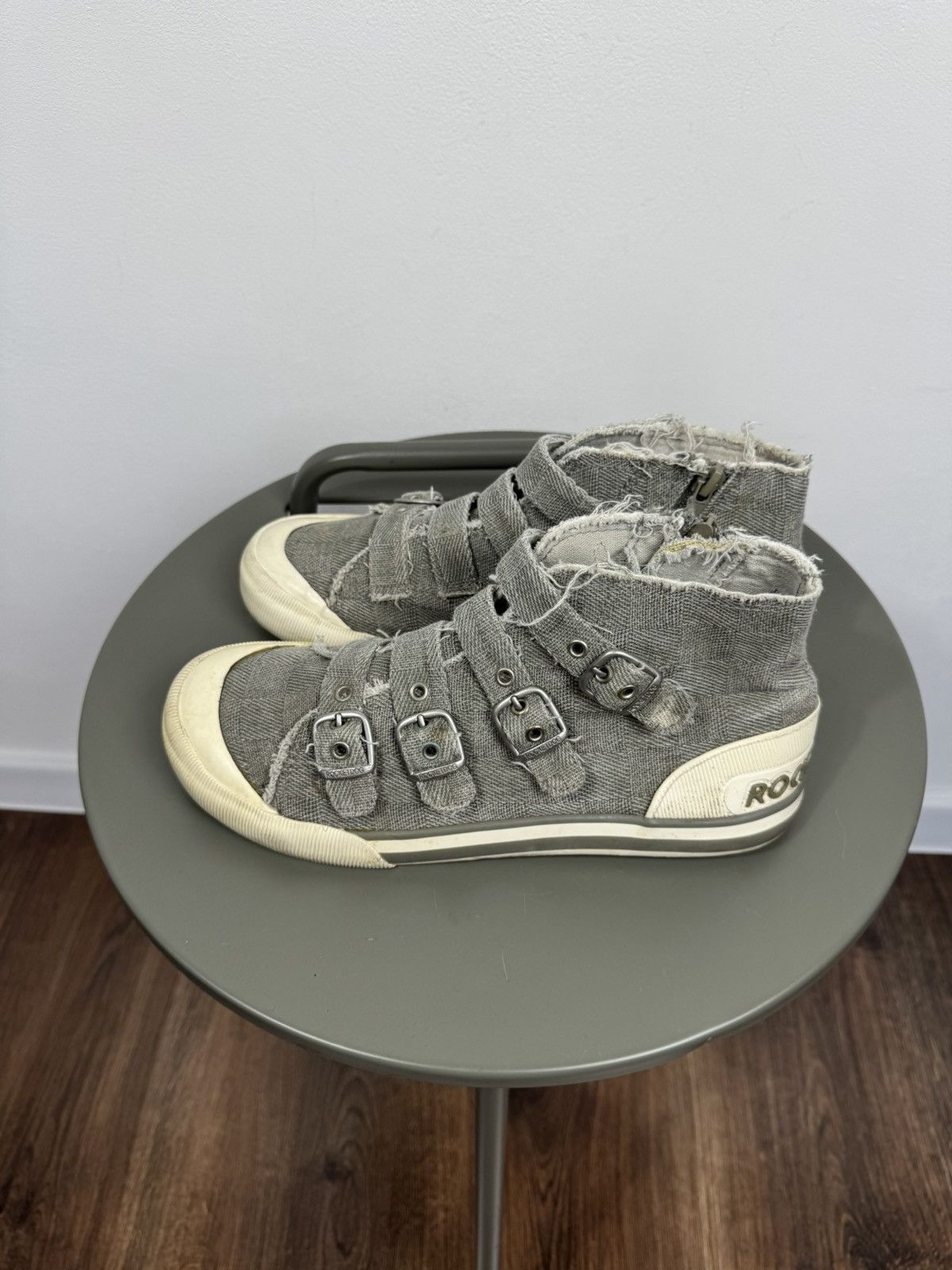 Other Rocket Distressed Canvas Buckle High Top Sneakers EU 39 US 8 Size US 8 / IT 38 - 5 Thumbnail
