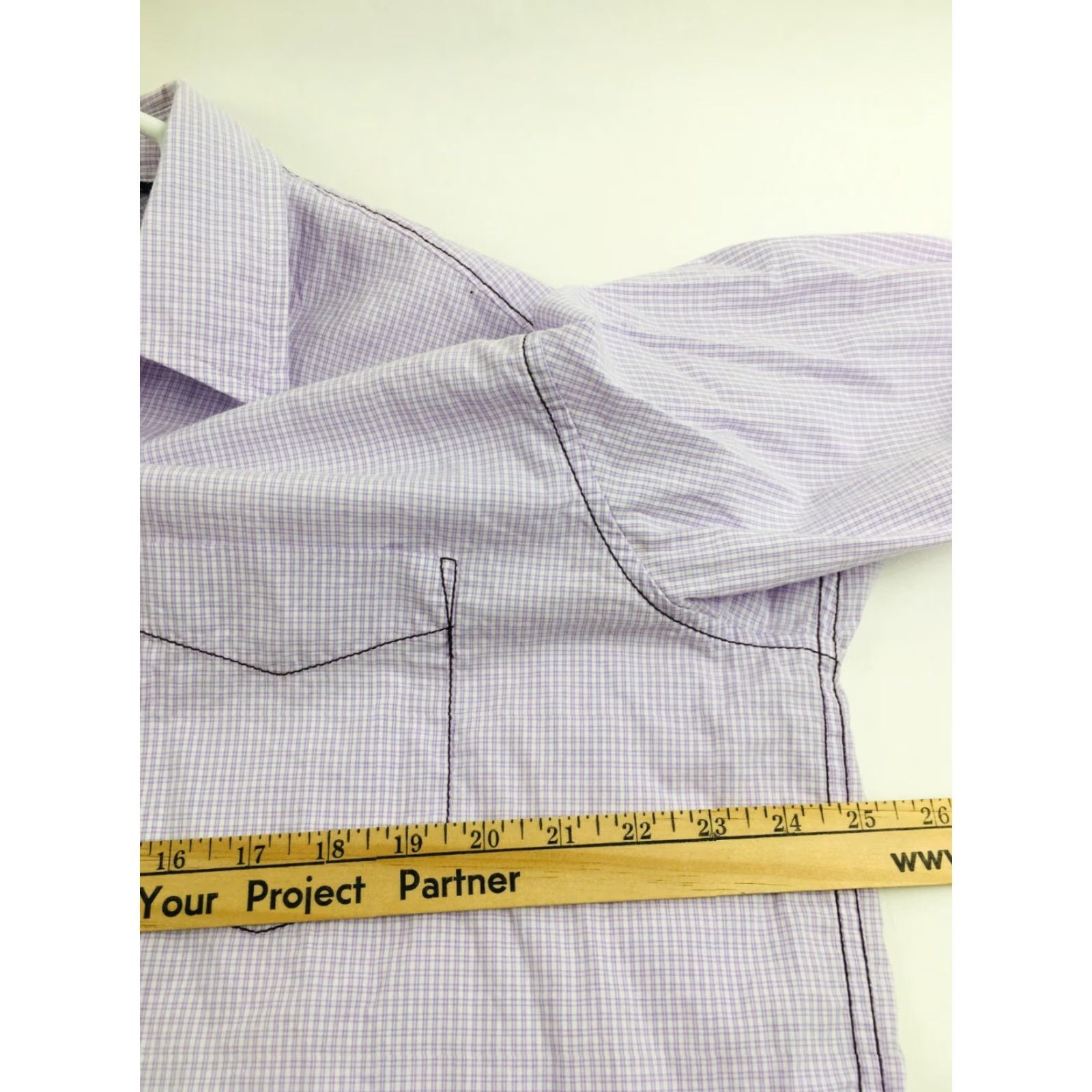 Vintage Article Shirt Men's XL Button Up Long Sleeve Side Pocket Checkered Cotton Size US XL / EU 56 / 4 - 3 Thumbnail