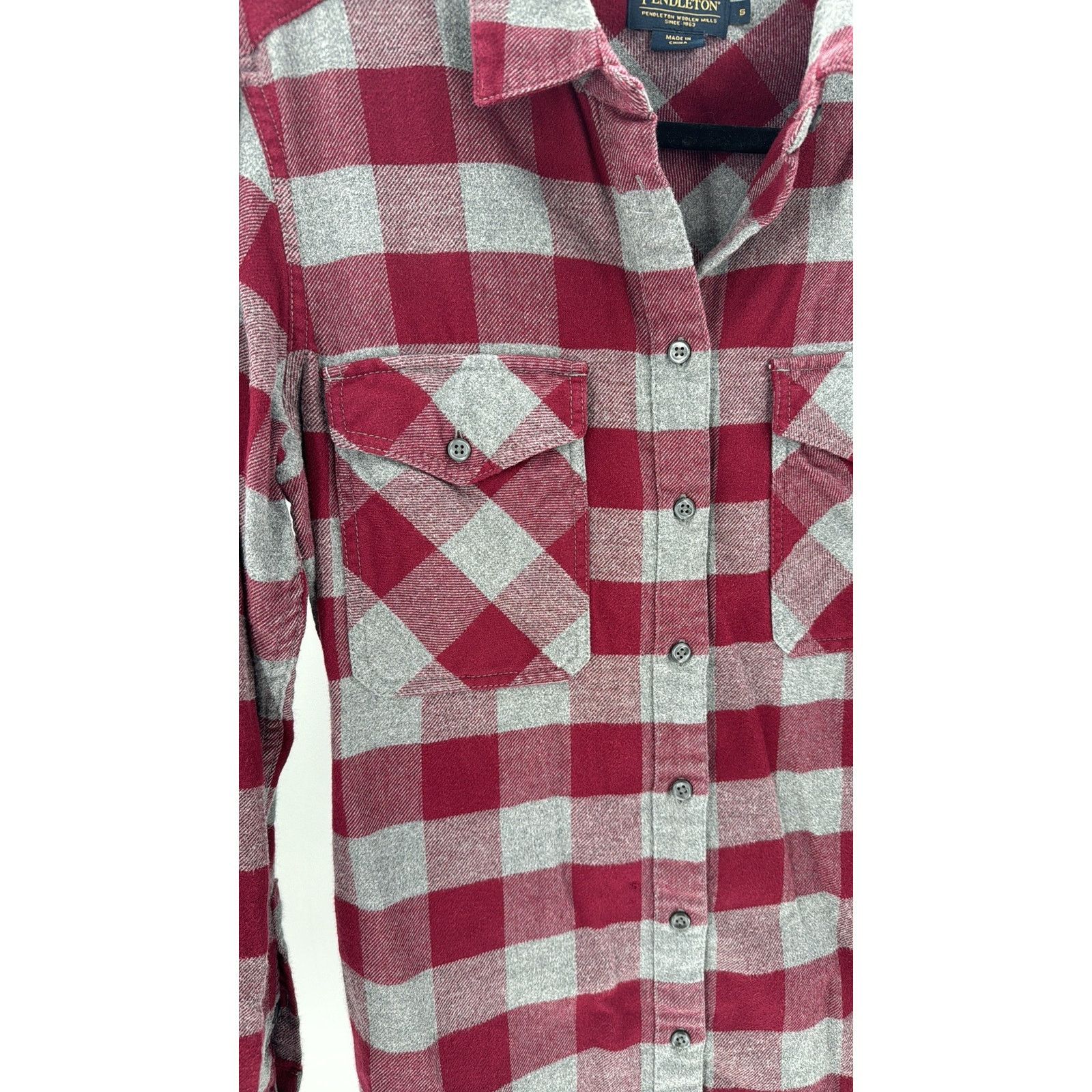 Pendleton Pendleton red gray plaid flannel 100% cotton button down Size US S / EU 44-46 / 1 - 5 Thumbnail