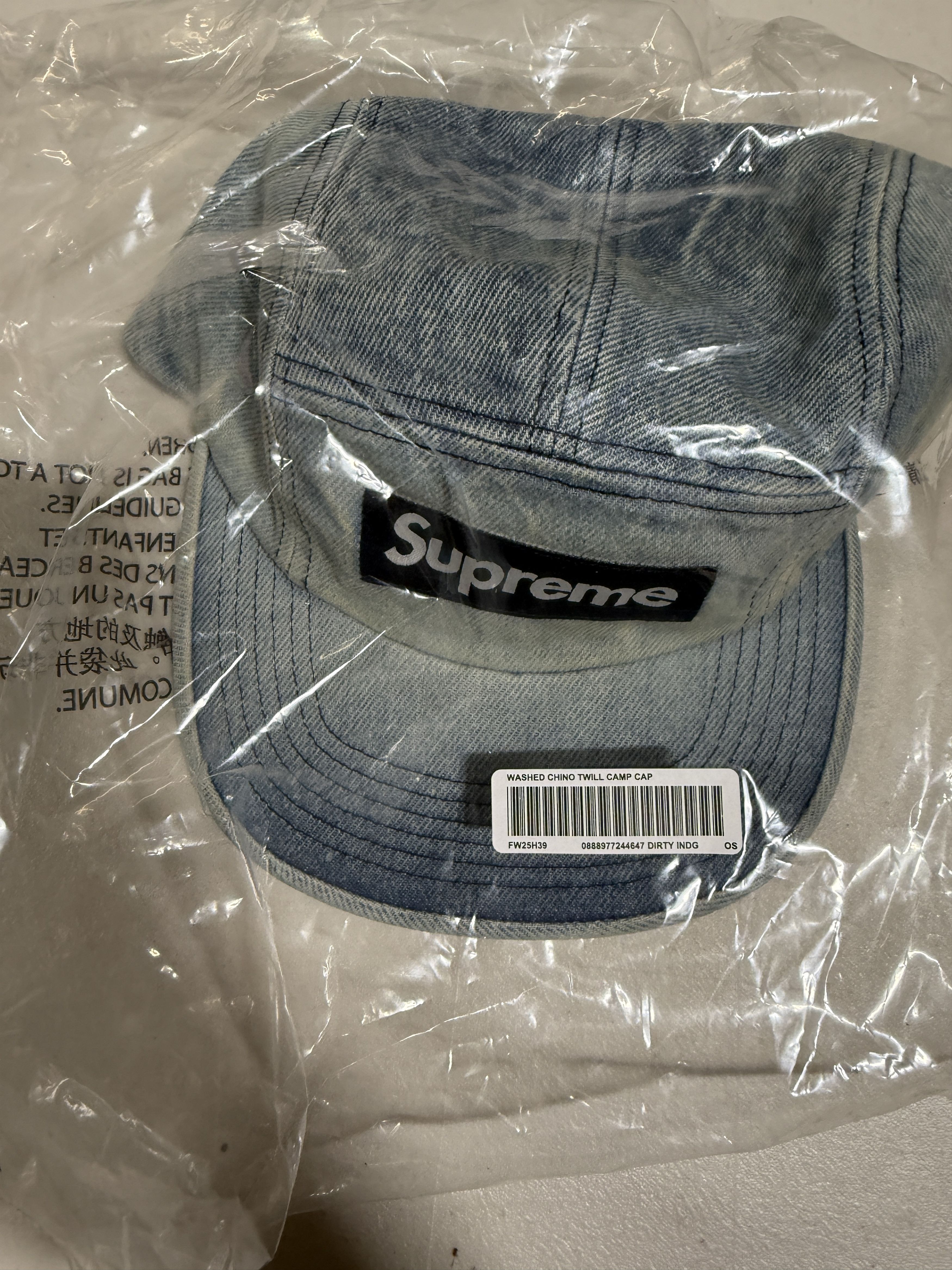 Supreme Supreme Washed Chino Twill Camp Cap Denim Sz Adjustable Size ONE SIZE - 3 Thumbnail