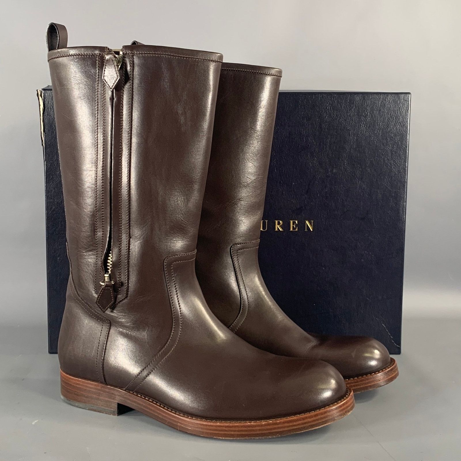 Ralph Lauren RALPH LAUREN Size 11 Brown Leather Pull On Boots Size US 11 / EU 44 - 8 Thumbnail