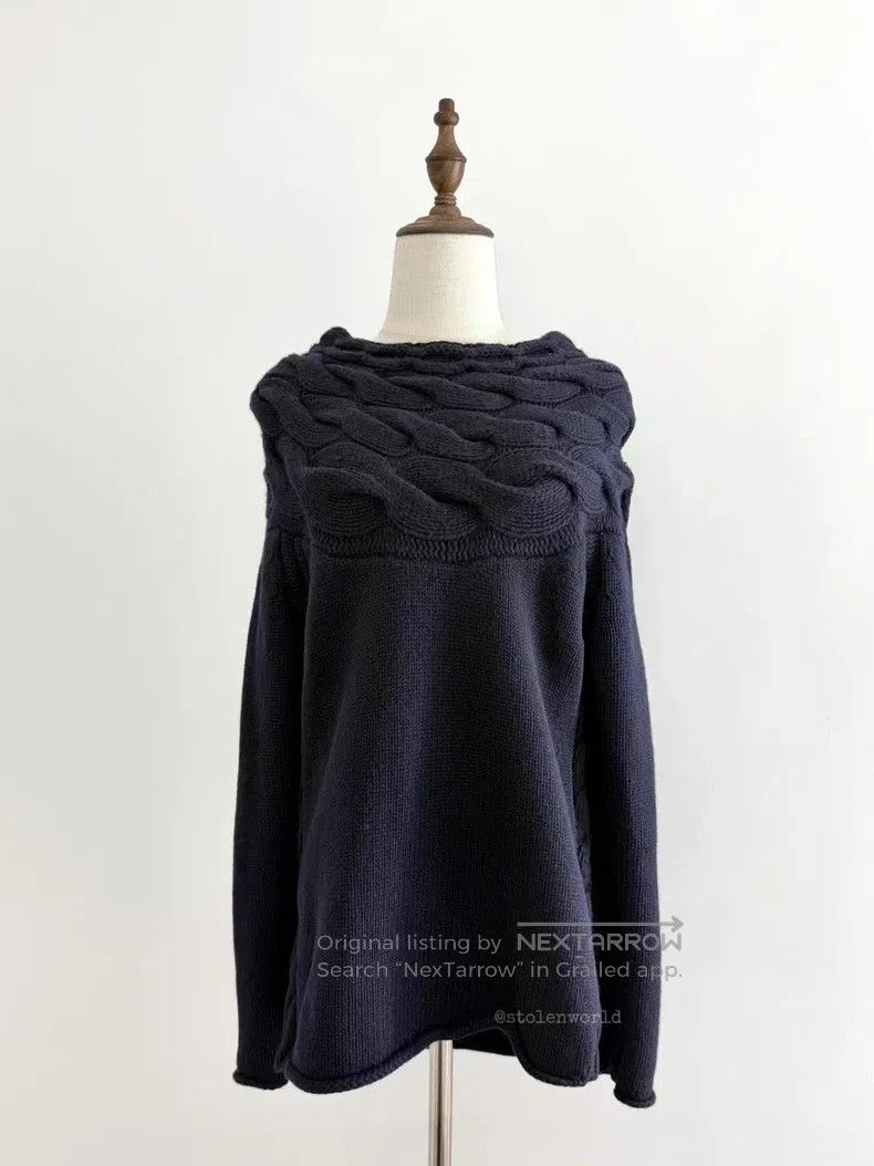 Comme des Garcons Comme des Garcons Herringbone Knit Wool Top Size S / US 4 / IT 40 - 1 Thumbnail