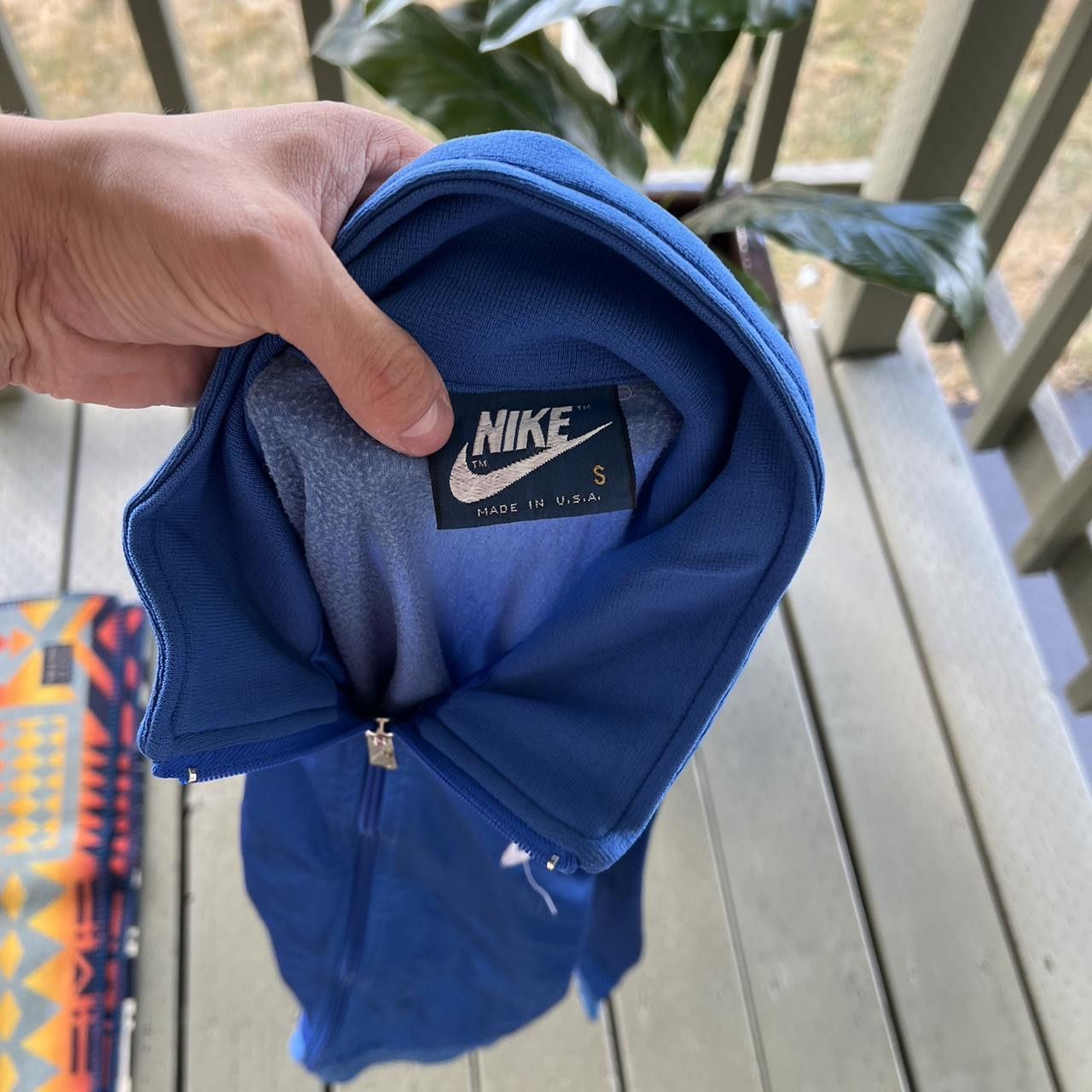 Nike × Vintage Vintage 80's Nike Logo Premier Blue Pullover Fleece Size US S / EU 44-46 / 1 - 6 Thumbnail