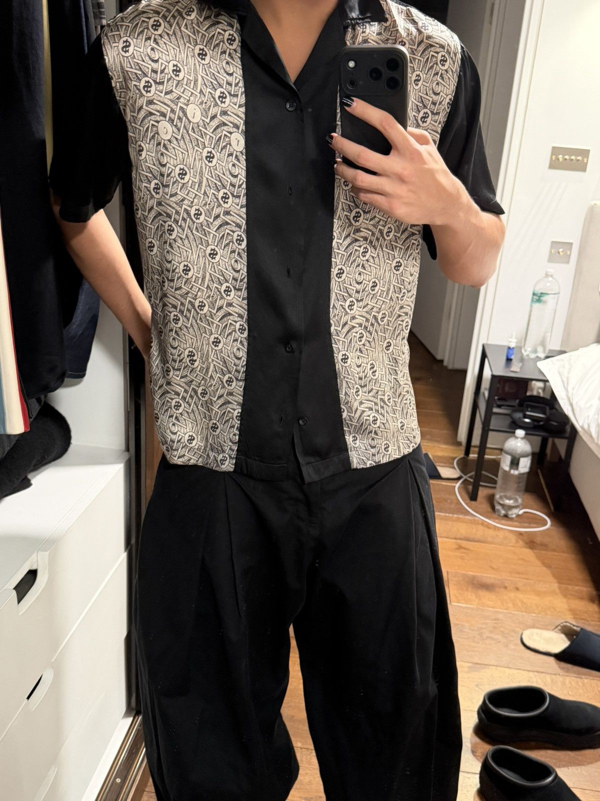 1200$ RARE E.R.D DOLLAR SILK SHIRT