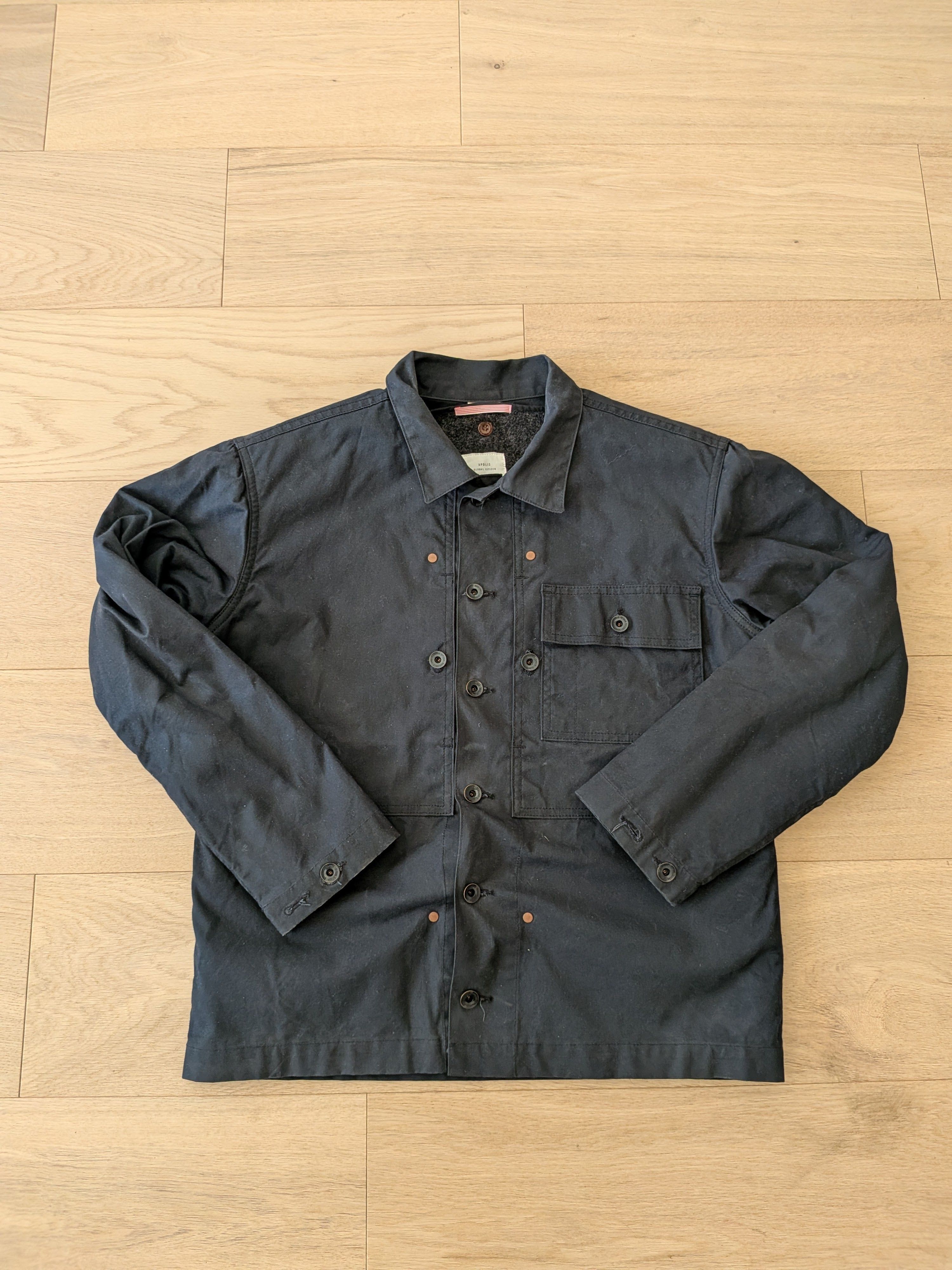 Apolis RARE- MADE IN USA - Waxed Cotton Wool USMC Jacket - Fits M Size US S / EU 44-46 / 1 - 1 Thumbnail
