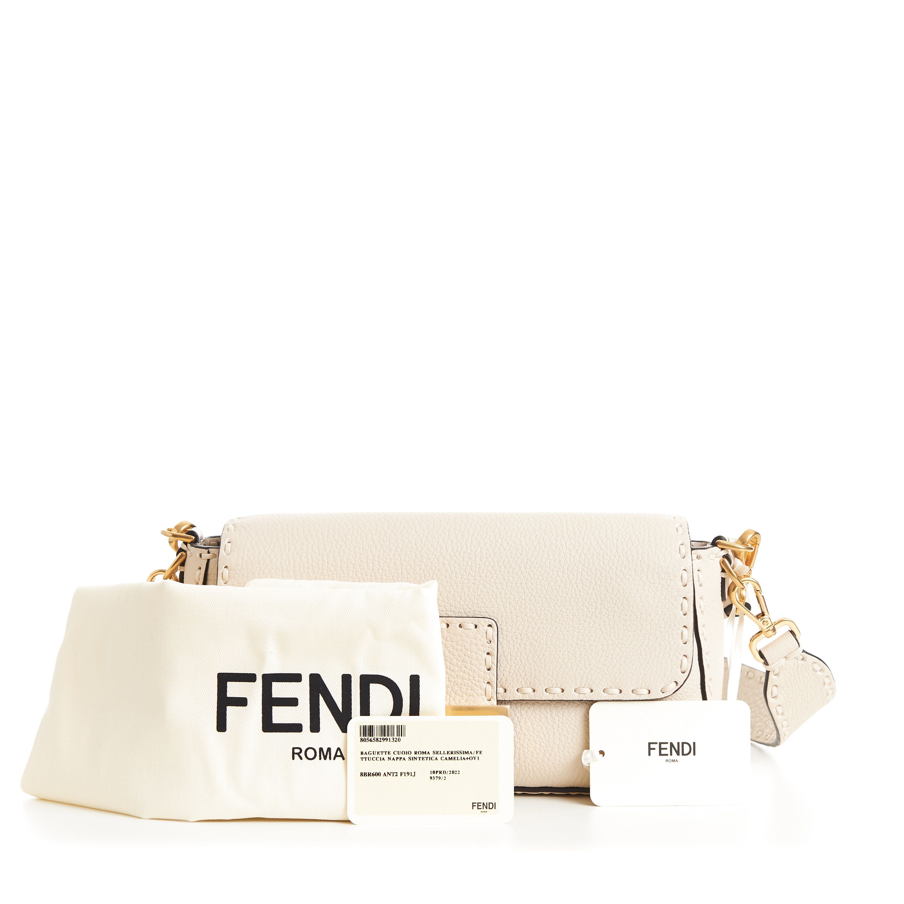 Fendi Baguette - Camellia Selleria Bag With Oversize Topstitching Size ONE SIZE - 19 Thumbnail