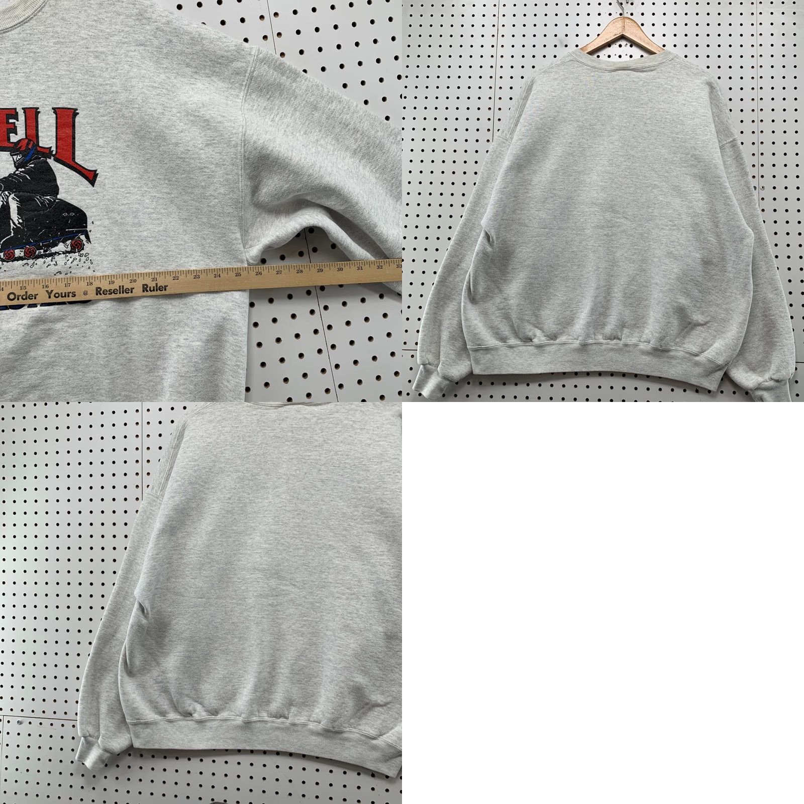 Jerzees VINTAGE Jerzees Sweatshirt Mens 2XL Gray Fleece Snowmobile USA Trackmaster 90s Outdoor Shirt Size US XXL / EU 58 / 5 - 9 Thumbnail
