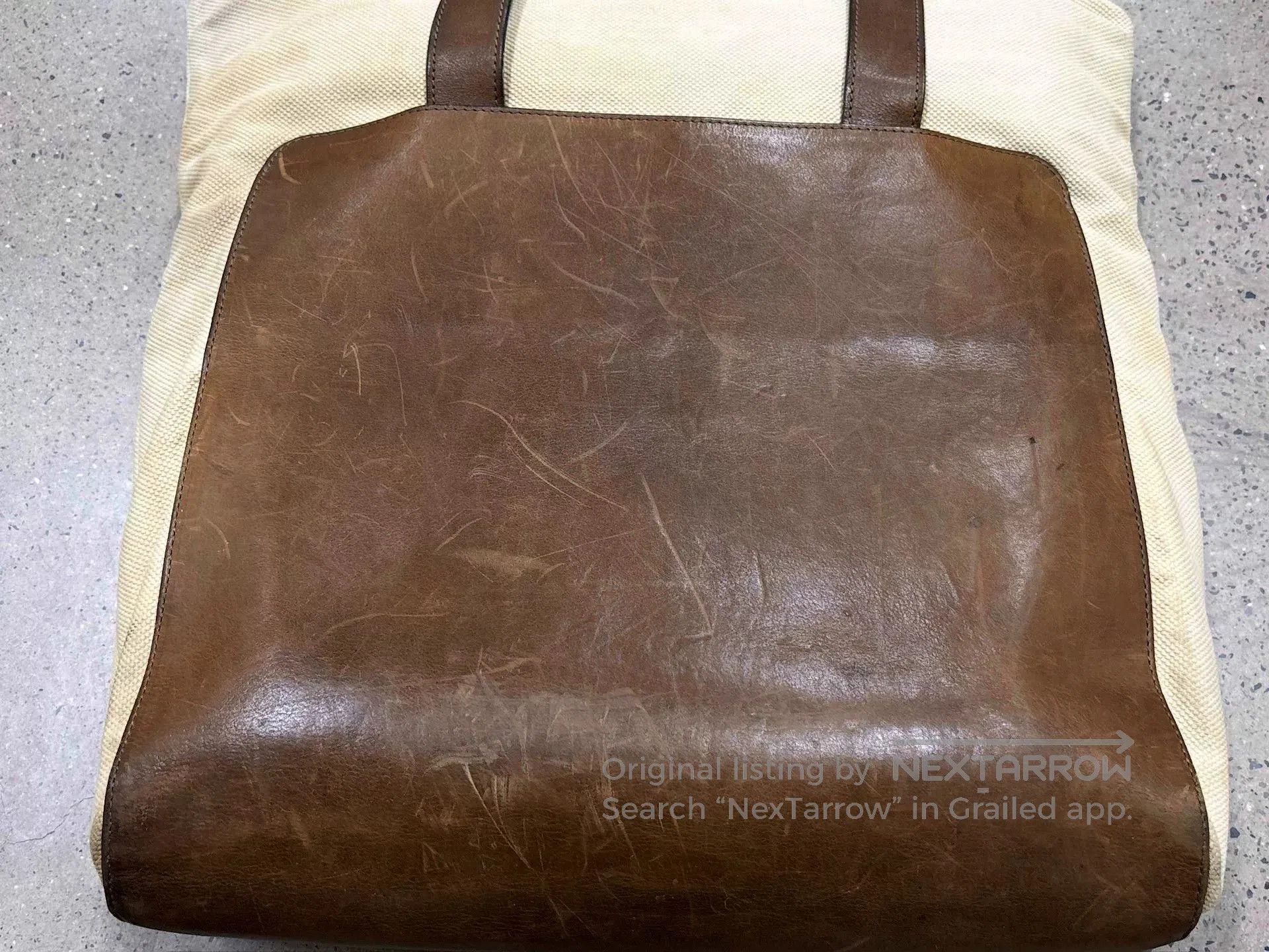 Maison Margiela Maison Margiela Leather and Canvas Tote Bag. Size ONE SIZE - 6 Thumbnail