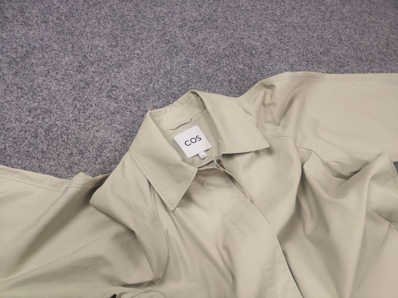 Cos Cos oversized voluminous car coat Light Green Trench Jacket Size M / US 6-8 / IT 42-44 - 18 Thumbnail