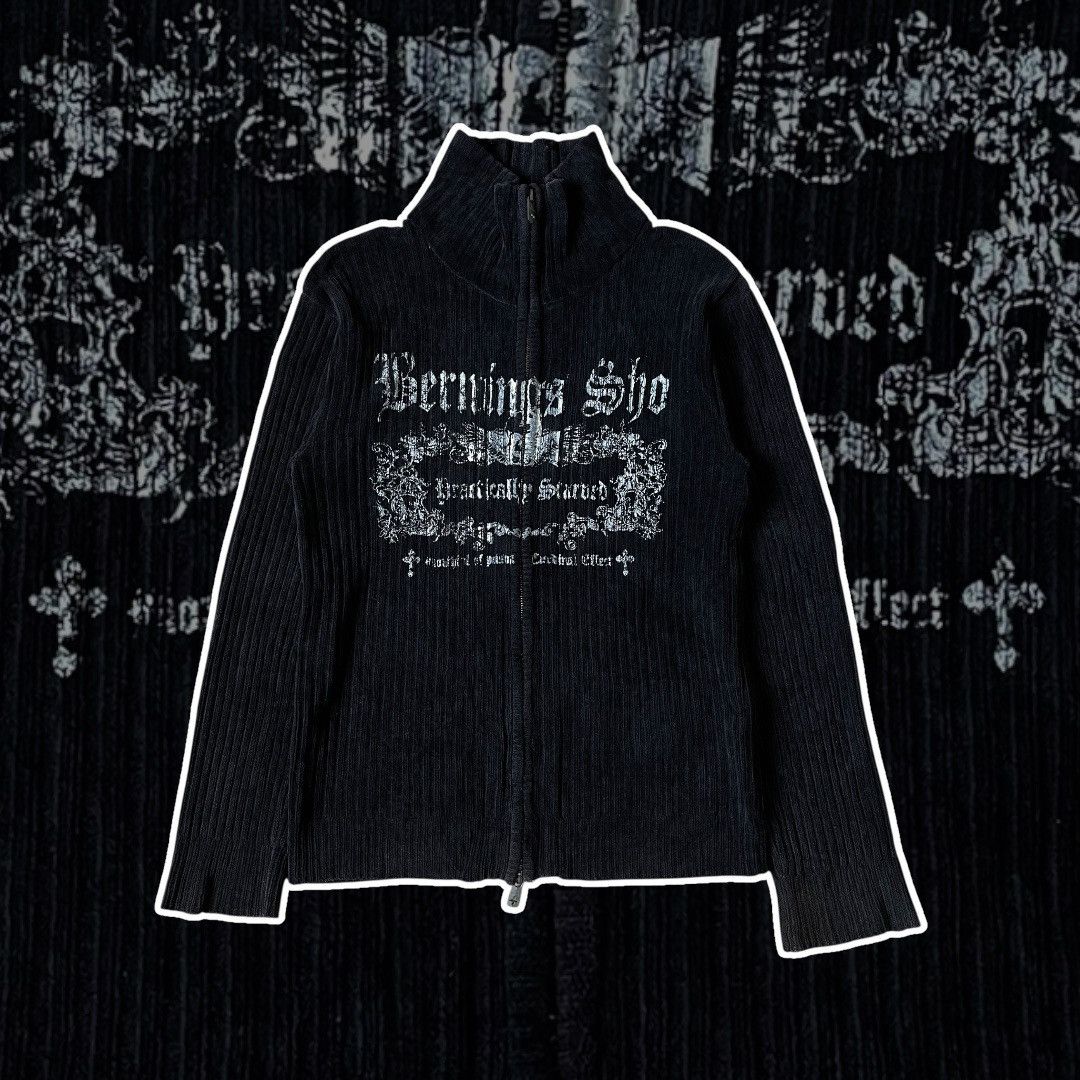 14th Addiction 🇯🇵 Bernings Sho Poem Skull Cross Gothic Punk Y2k Long Sleeve Size US S / EU 44-46 / 1 - 1 Thumbnail