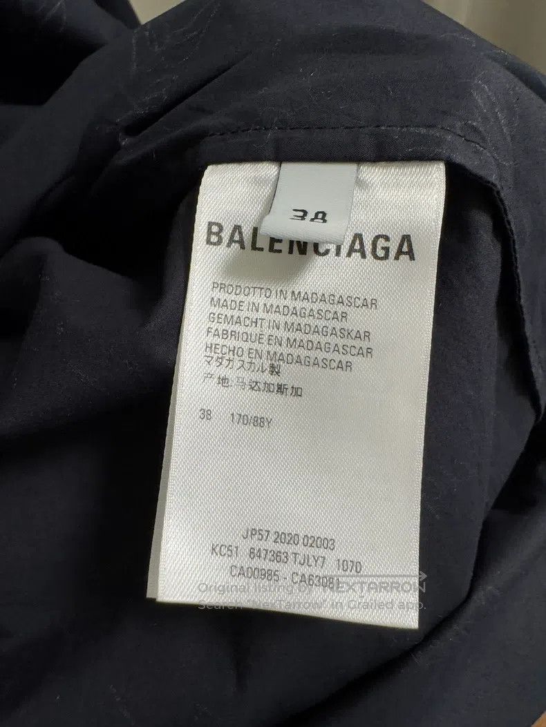 Balenciaga Balenciaga Black Fully Printed Logo Shirt Size XS / US 0-2 / IT 36-38 - 6 Thumbnail