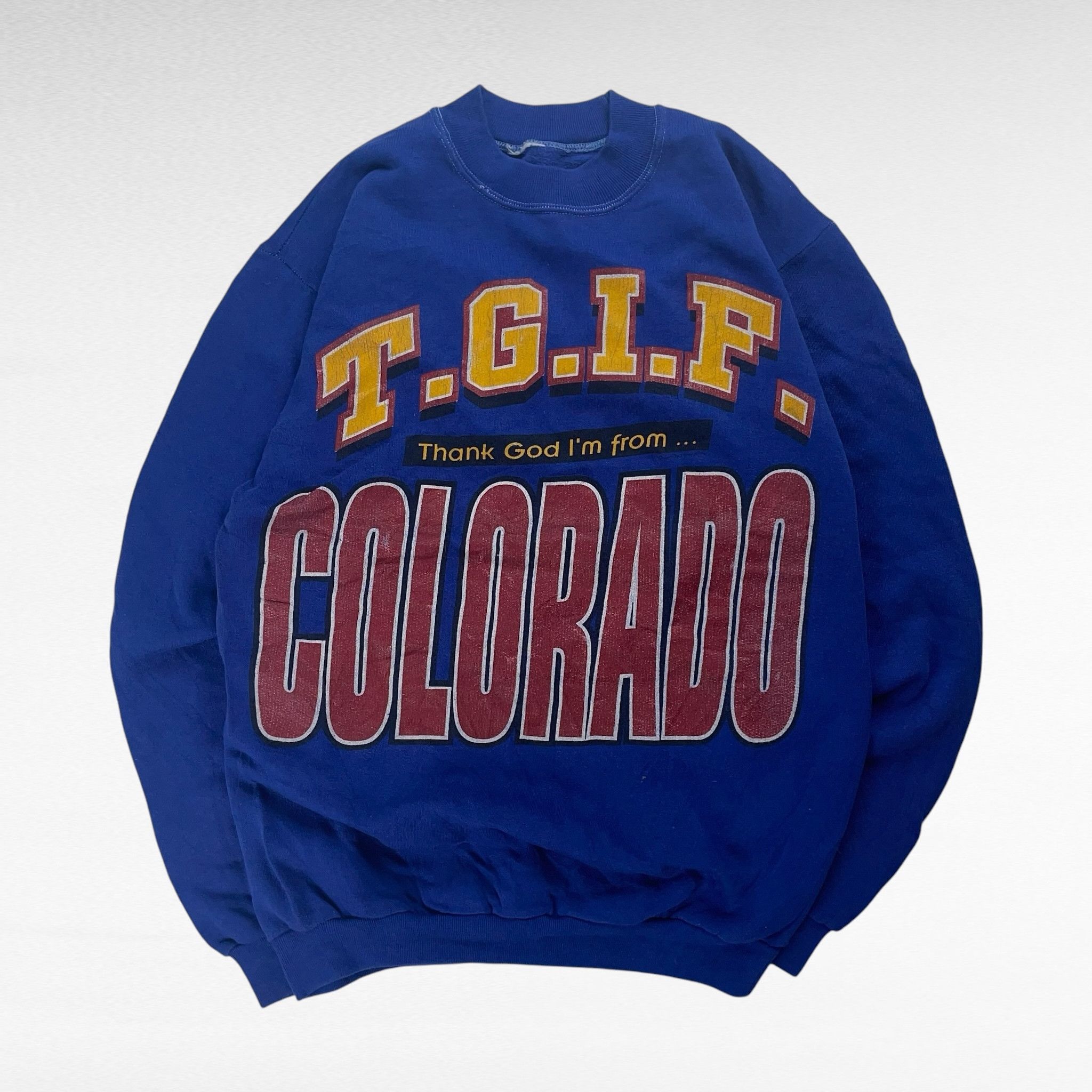 Vintage unknown 90s Sweatshirt Blue Size S Size US S / EU 44-46 / 1 - 1 Thumbnail