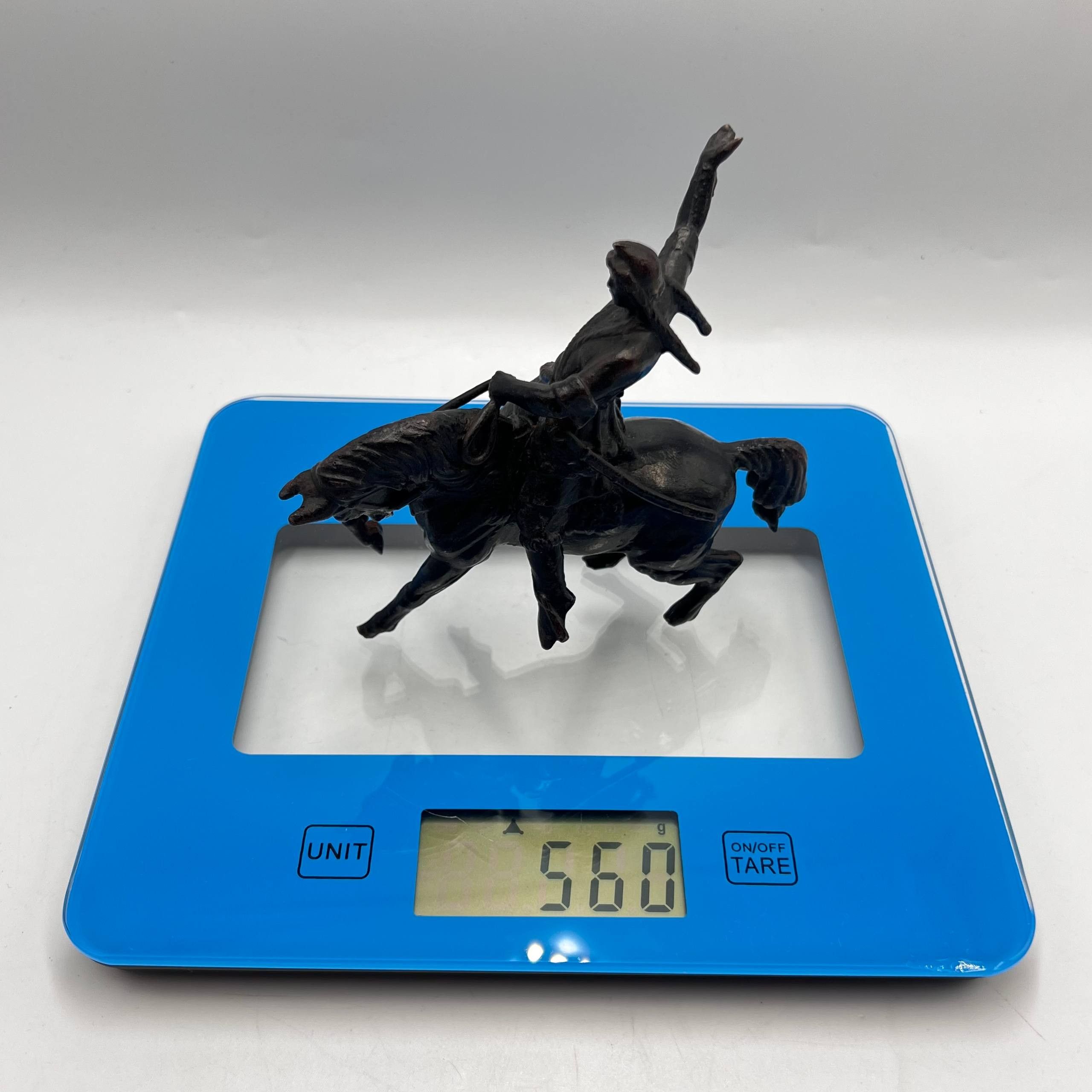 Vintage Vintage Cast Iron Horse Rider Figurine Warrior on Horse Size ONE SIZE - 4 Thumbnail