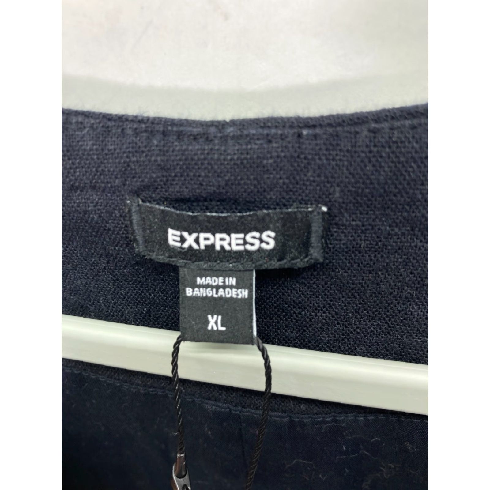 Express Express Linen Vest Womens XL Black Button Front V-Neck Classic Look NWT Vest Linen Express Black XL V-Neck Button Front Womens NWT Size XL / US 12-14 / IT 48-50 - 6 Thumbnail
