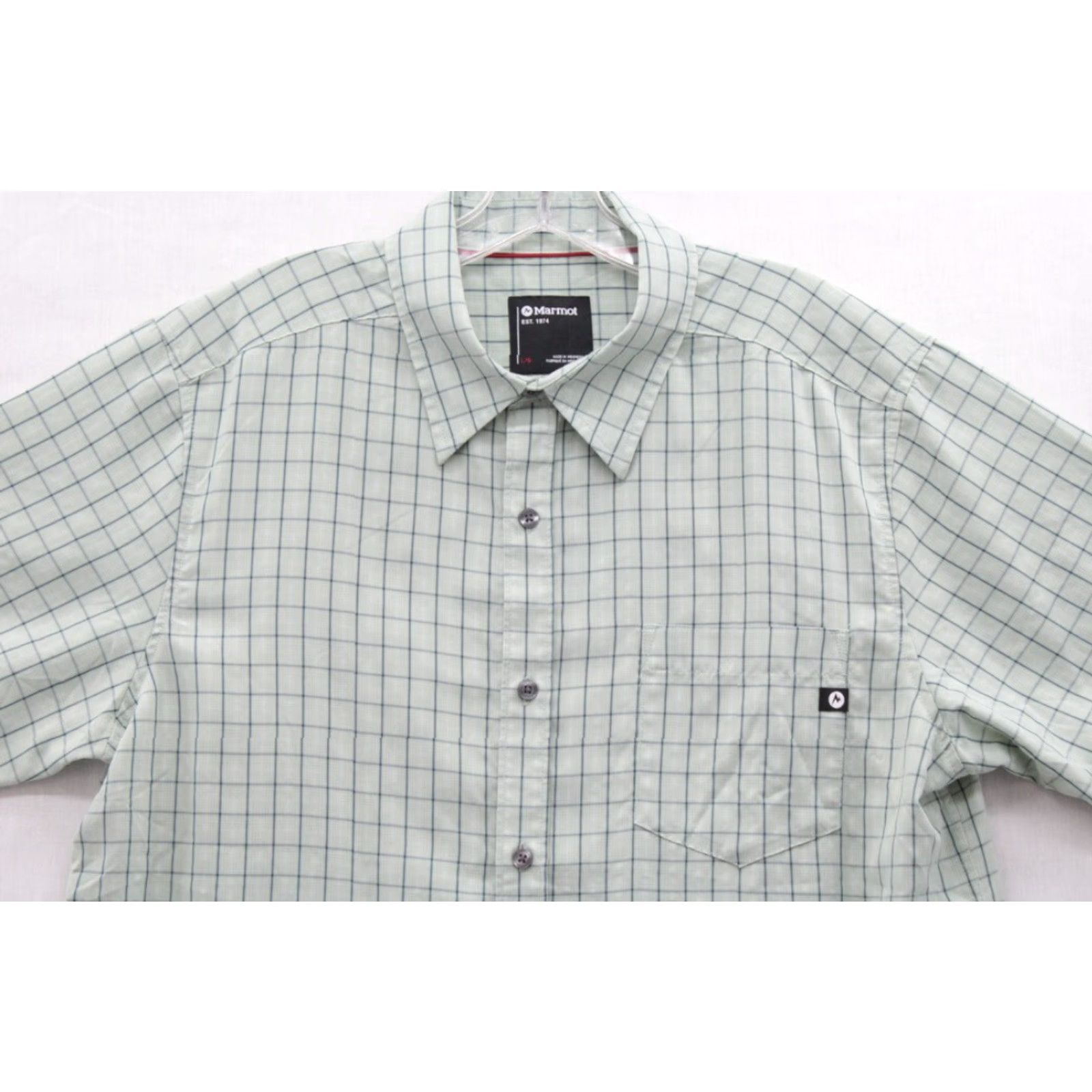 Marmot Marmot Eldridge Shirt Men's Large Green Check Button-Up Casual Travel Vacation Hiking Size US L / EU 52-54 / 3 - 2 Thumbnail