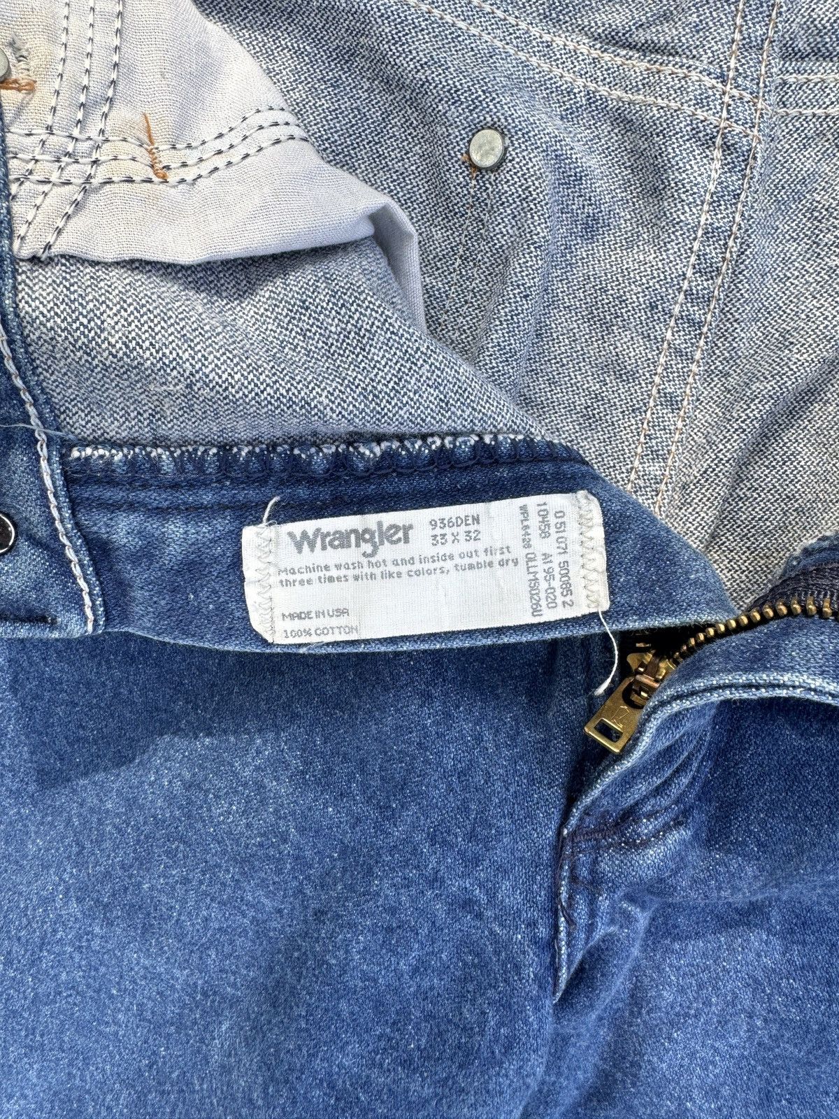 Wrangler vintage 80’s wrangler blue jeans Size 33" - 8 Thumbnail