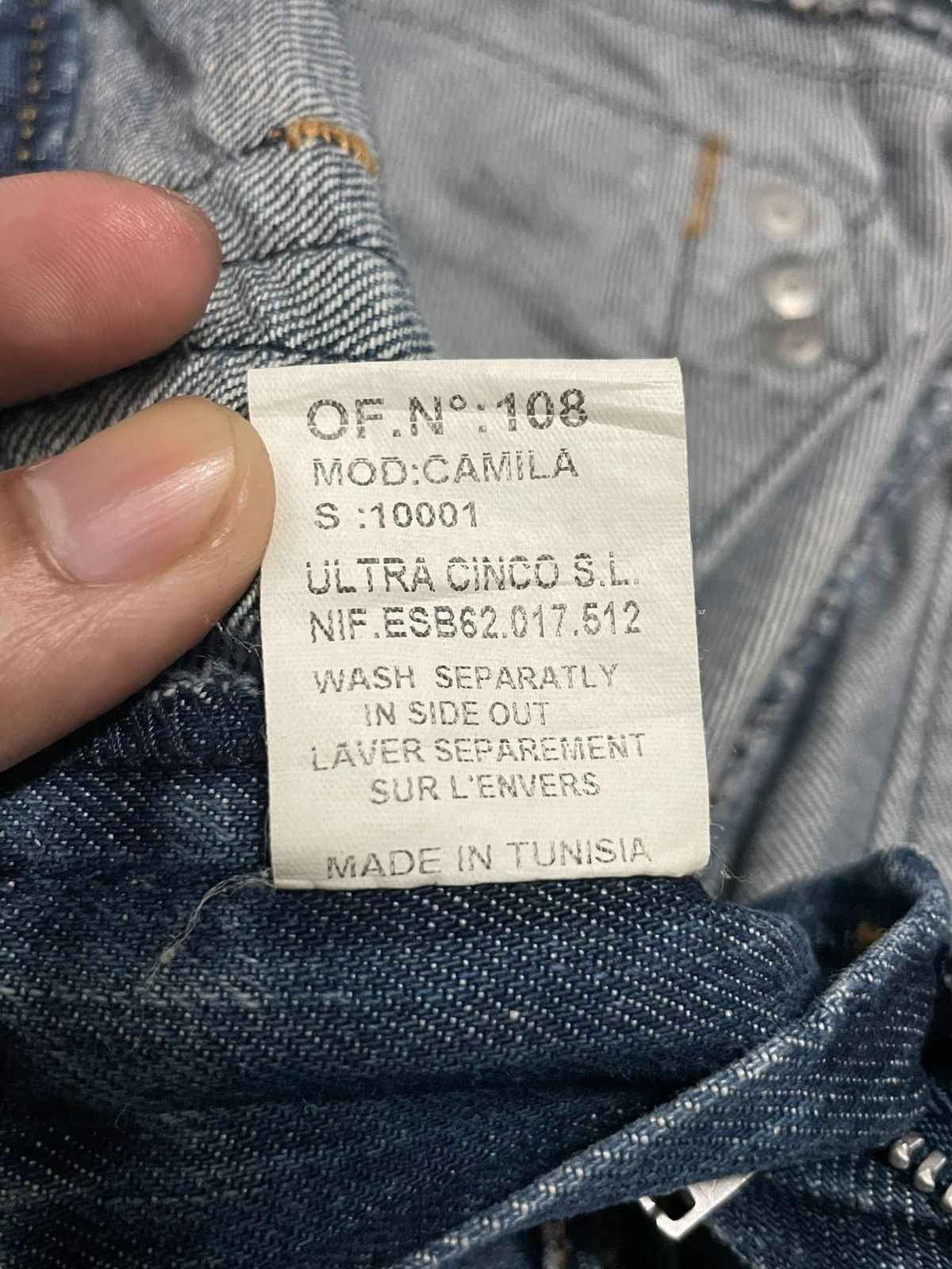 KMRii Vintage Bonaventure Diamond Button Metal Tag Bootcut Jeans Size 28" / US 6 / IT 42 - 13 Thumbnail